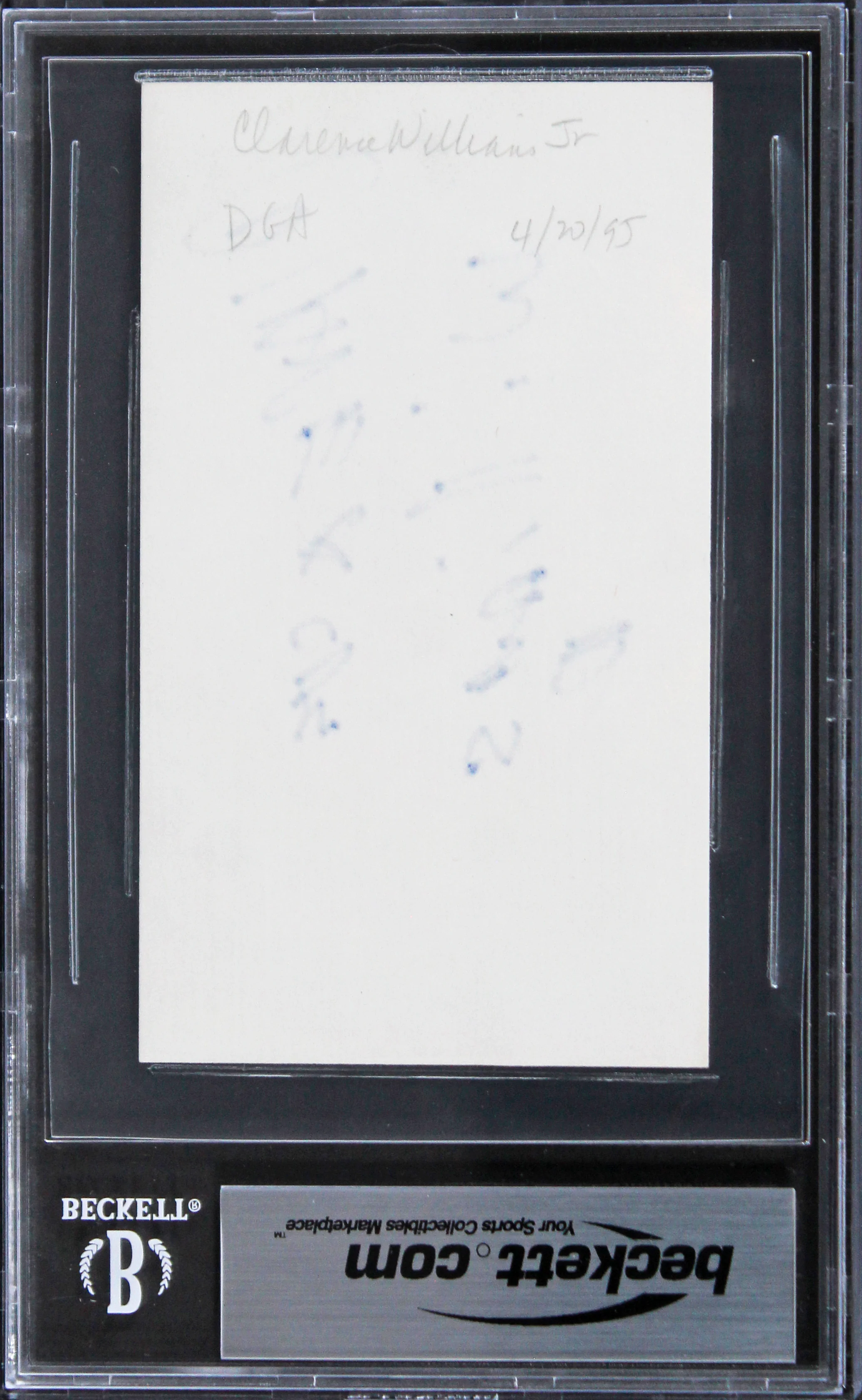 Clarence Williams American Gangster Authentic Signed 3x5 Index Card BAS Slabbed - Image 3