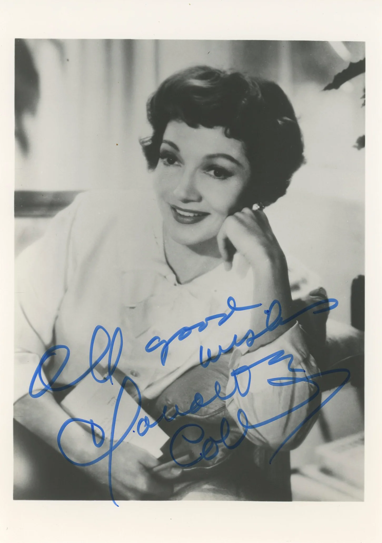 Claudette Colbert It Happened One Night Authentic Signed 5x7 Photo BAS #BK43342 - Image 2