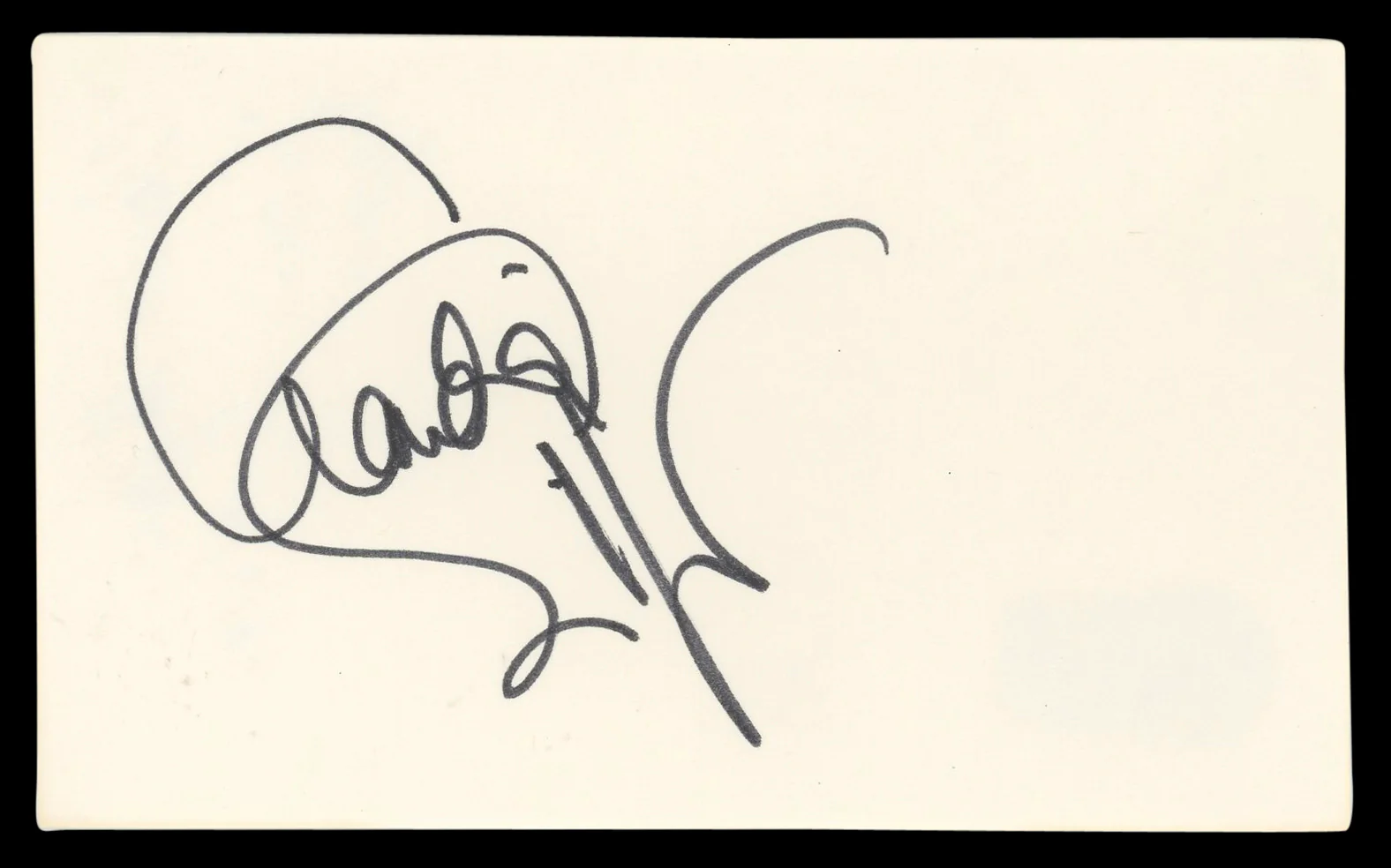 Claudia Schiffer Love Actually Authentic Signed 3x5 Index Card BAS #BL98493