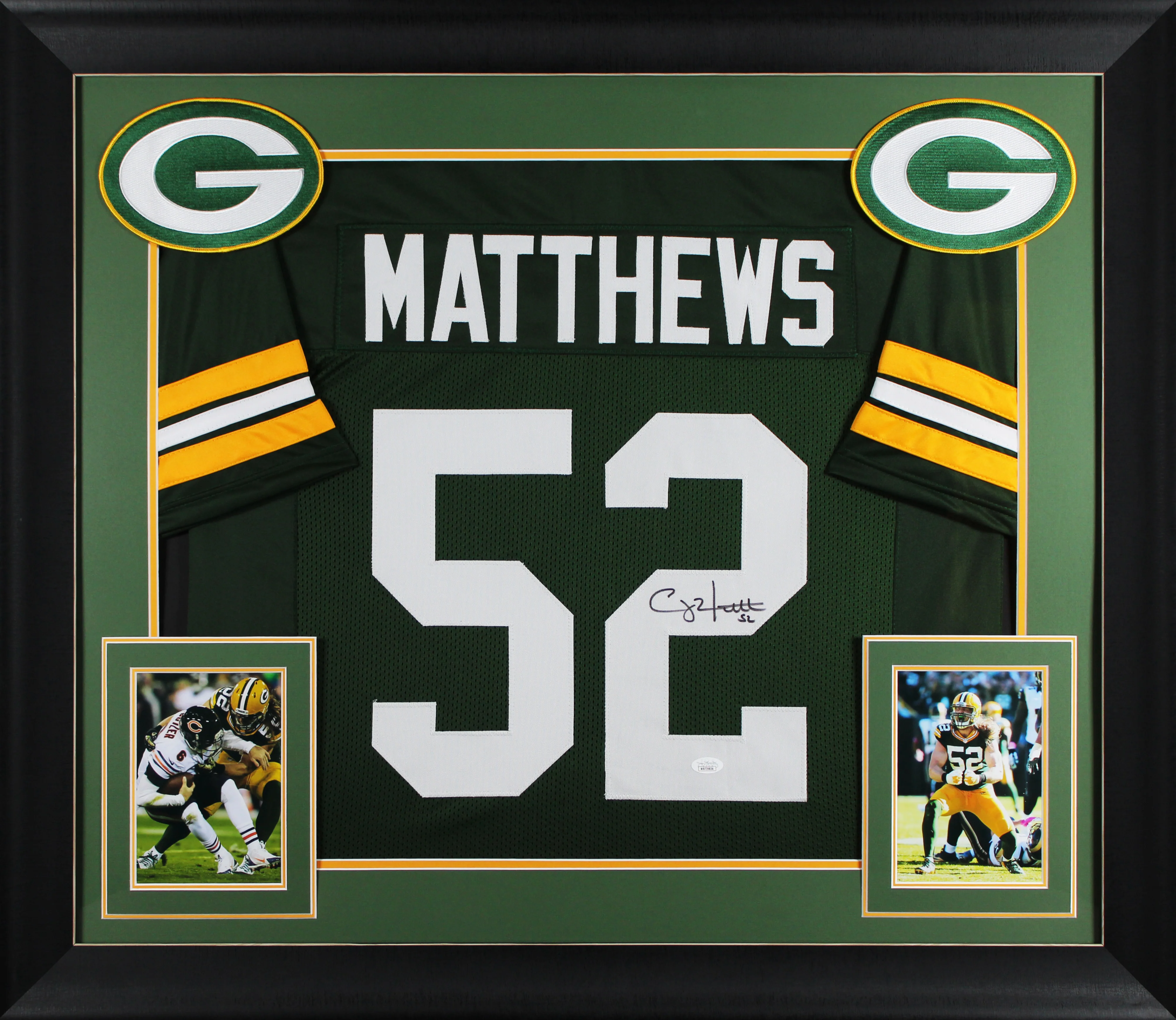 Clay Matthews III Authentic Signed Green Pro Style Framed Jersey JSA 2 - Image 2