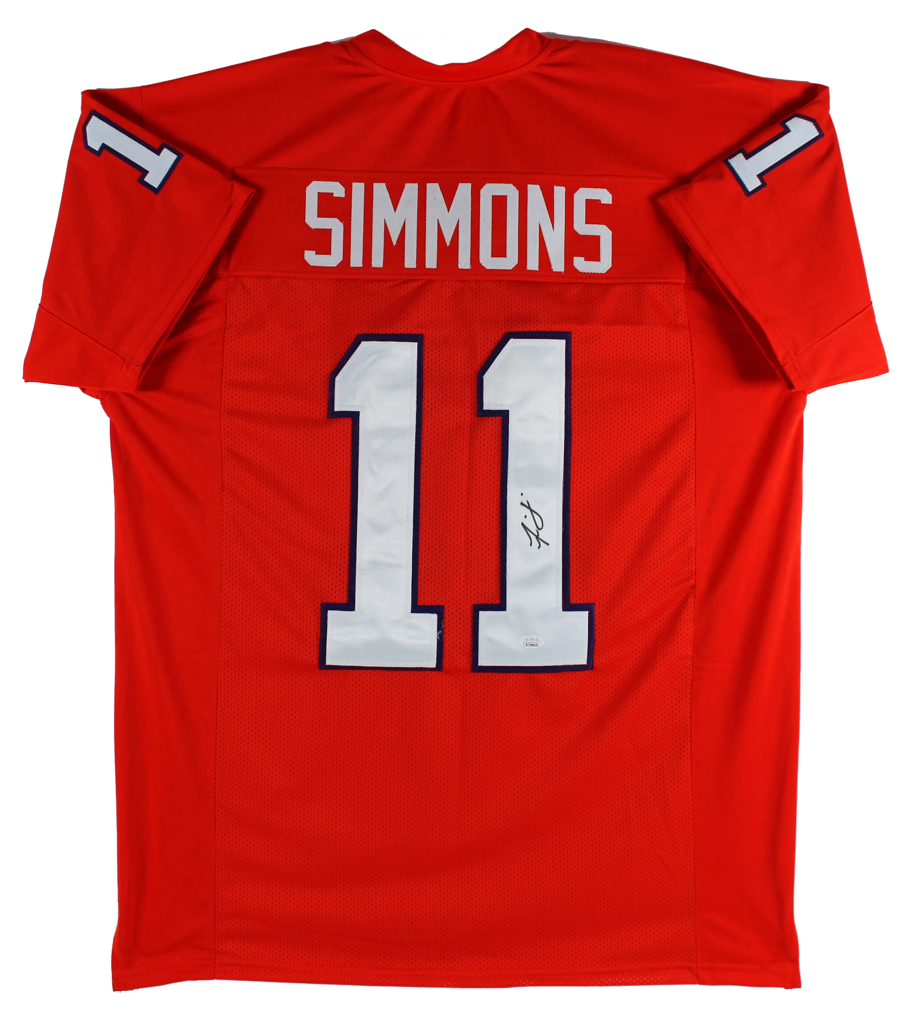 Clemson Isaiah Simmons Authentic Signed Orange Pro Style Jersey JSA Witness - Image 2