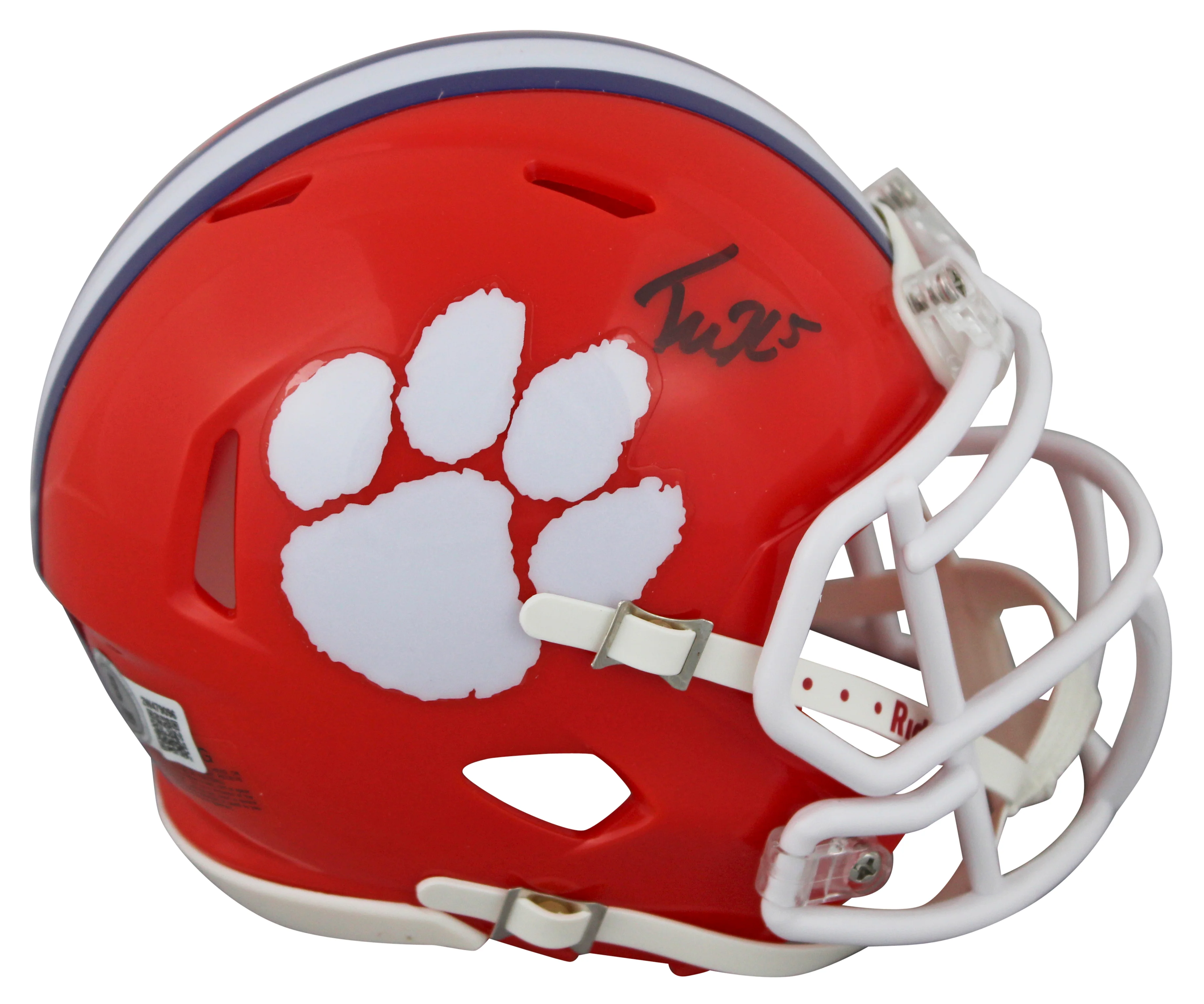 Clemson Tee Higgins Authentic Signed Speed Mini Helmet W/ Case BAS Witnessed - Image 3