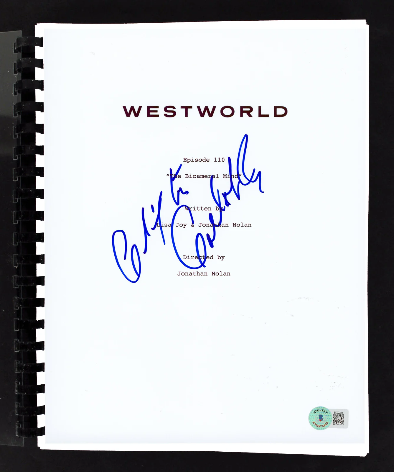 Clifton Collins Jr. Westworld Authentic Signed Movie Script BAS #BK02224 - Image 2