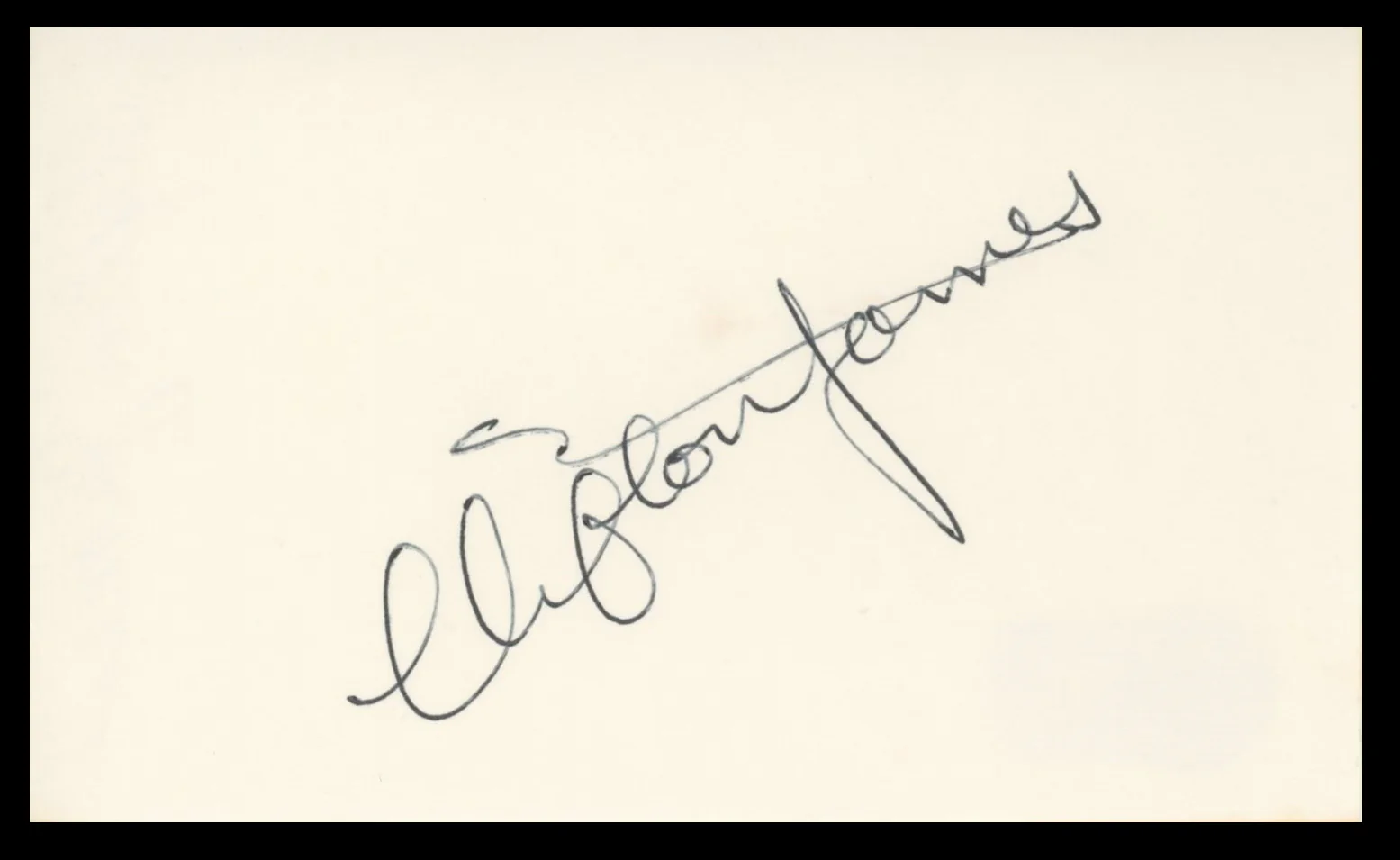 Clifton James Live and Let Die Authentic Signed 3x5 Index Card BAS #BV59053 - Image 2