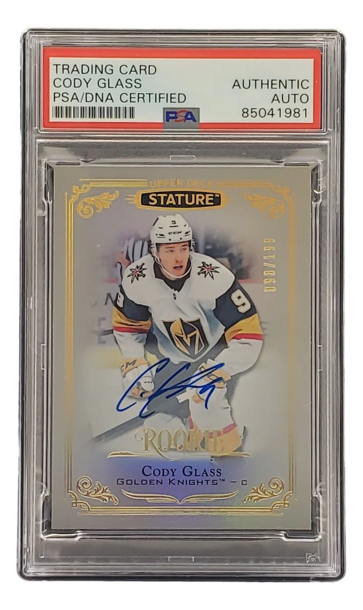 Cody Glass Signed 2020 Upper Deck #200 Vegas Golden Knights Rookie Card PSA/DNA - Image 4