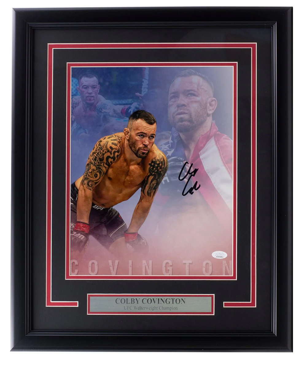 Colby Covington Signed Framed 11x14 MMA Collage Photo JSA ITP