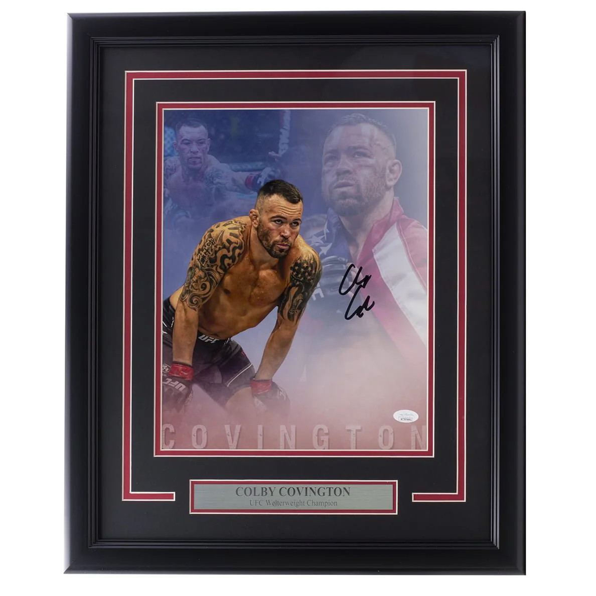 Colby Covington Signed Framed 11x14 MMA Collage Photo JSA ITP - Image 6