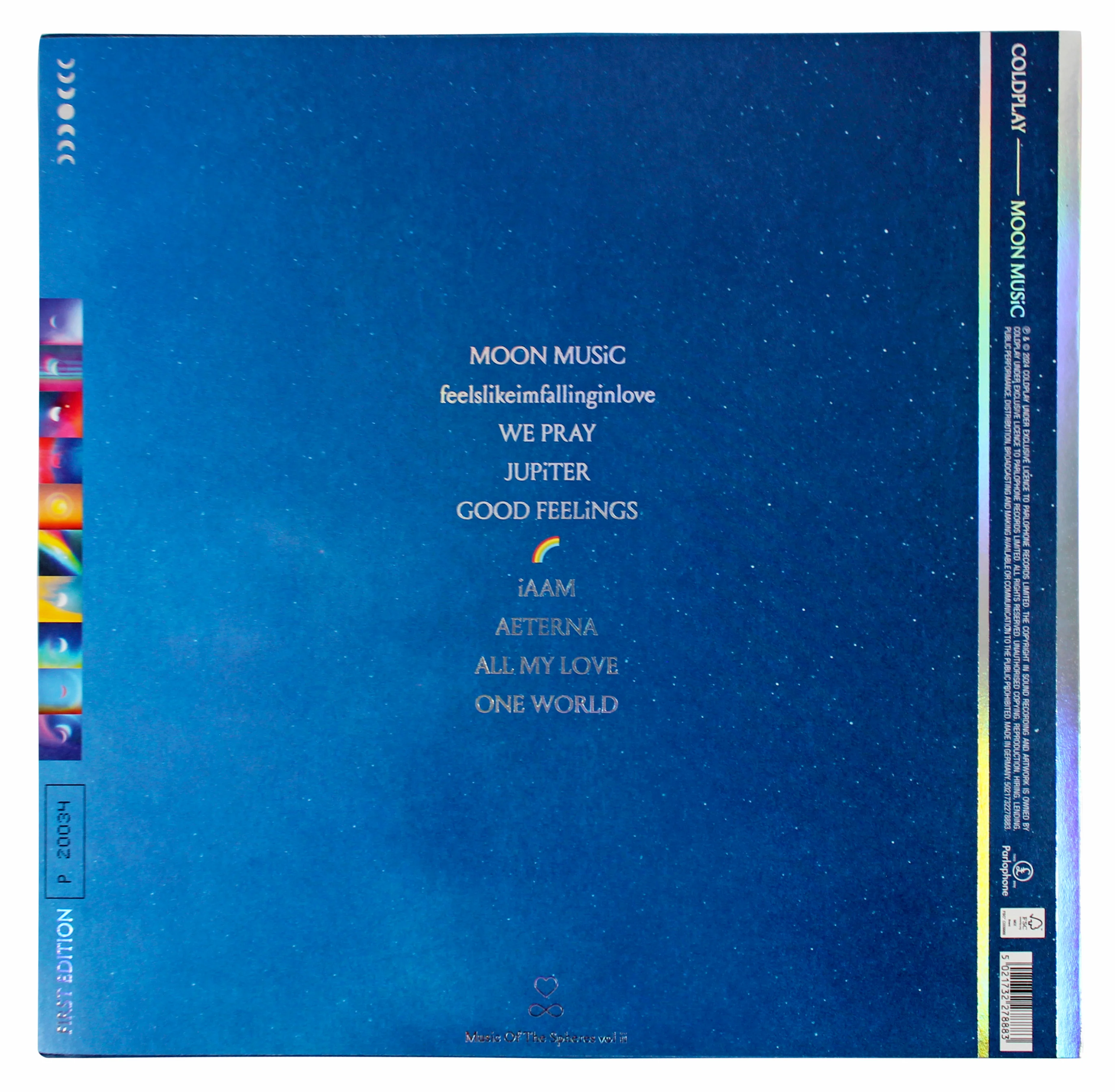 Coldplay Martin, Berryman +2 Signed Moon Music Album Flat w/ Album & Vinyl BAS - Image 9