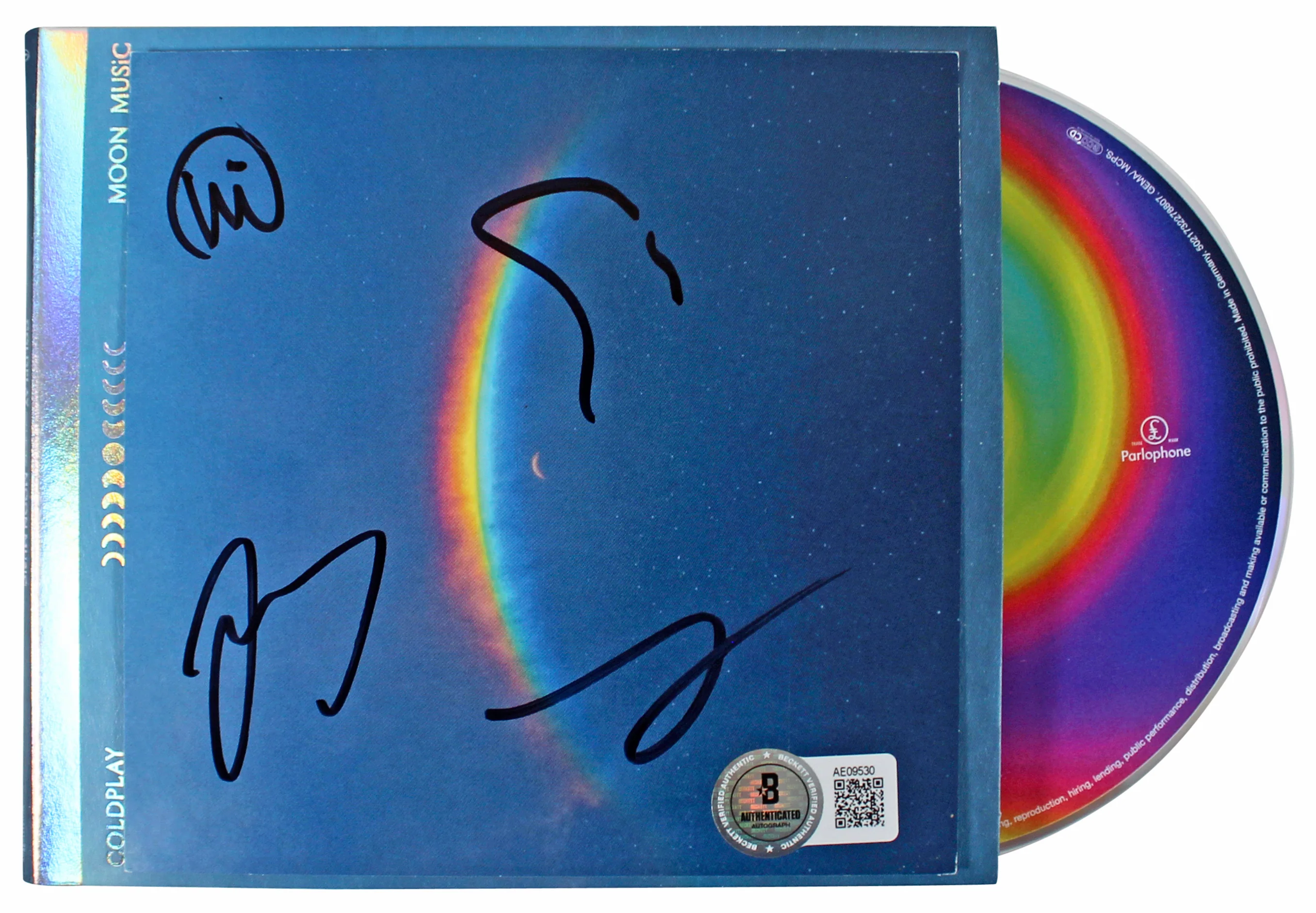 Coldplay Martin, Berryman, Champion +1 Signed Moon Music CD Insert w/ Disk BAS - Image 2
