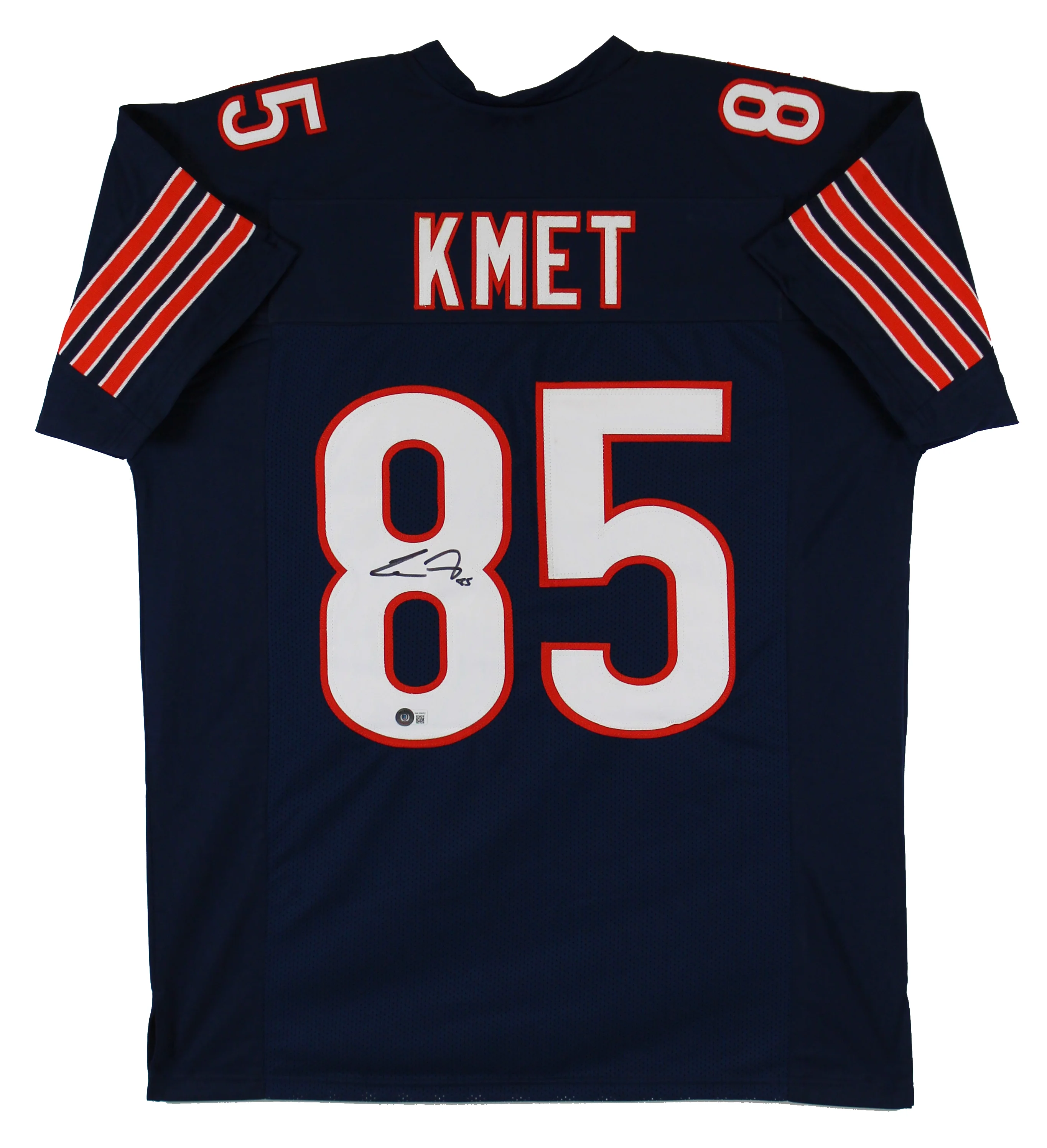 Cole Kmet Authentic Signed Navy Blue Pro Style Jersey Autographed BAS Witnessed - Image 2