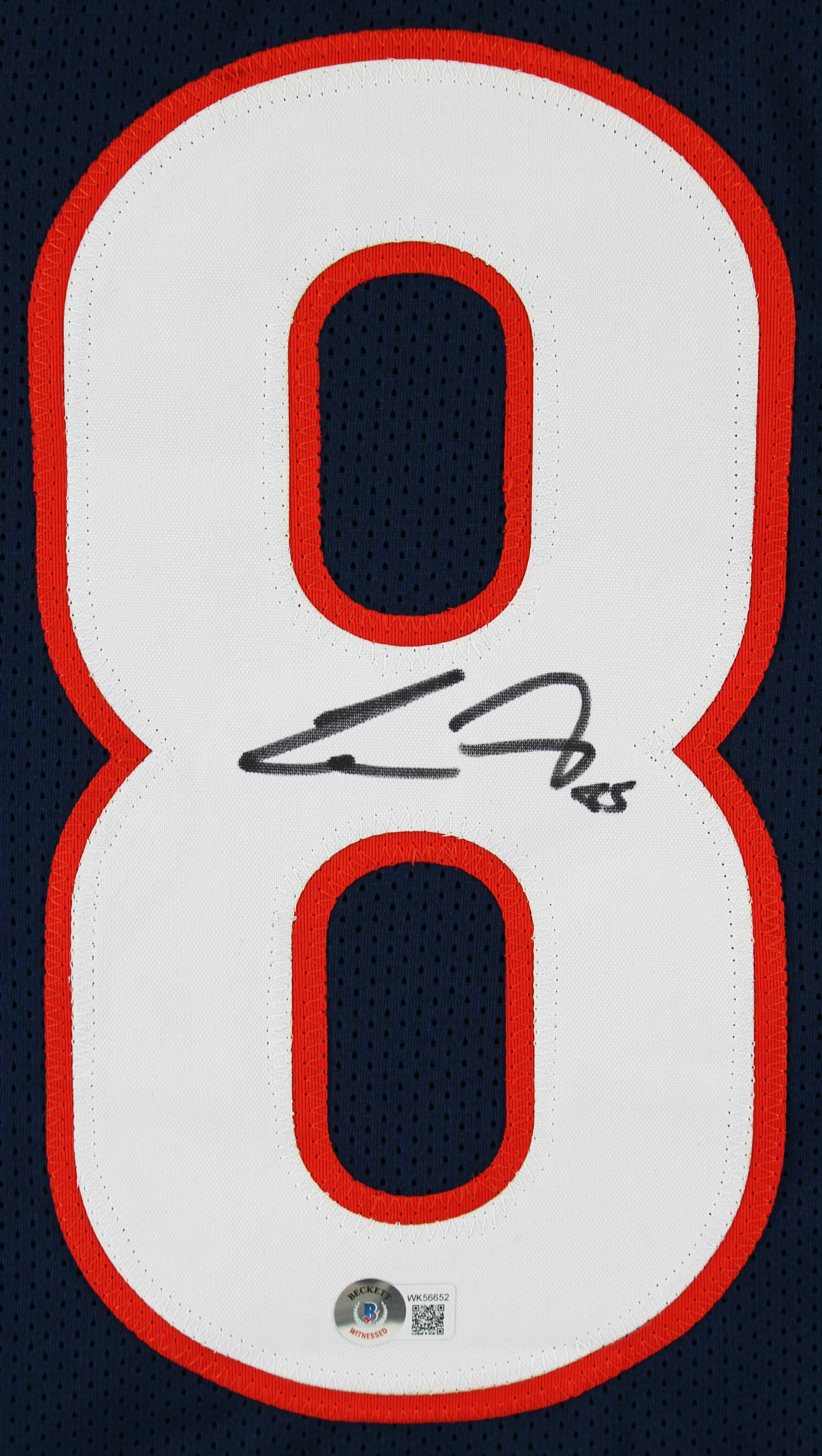 Cole Kmet Authentic Signed Navy Blue Pro Style Jersey Autographed BAS Witnessed - Image 3