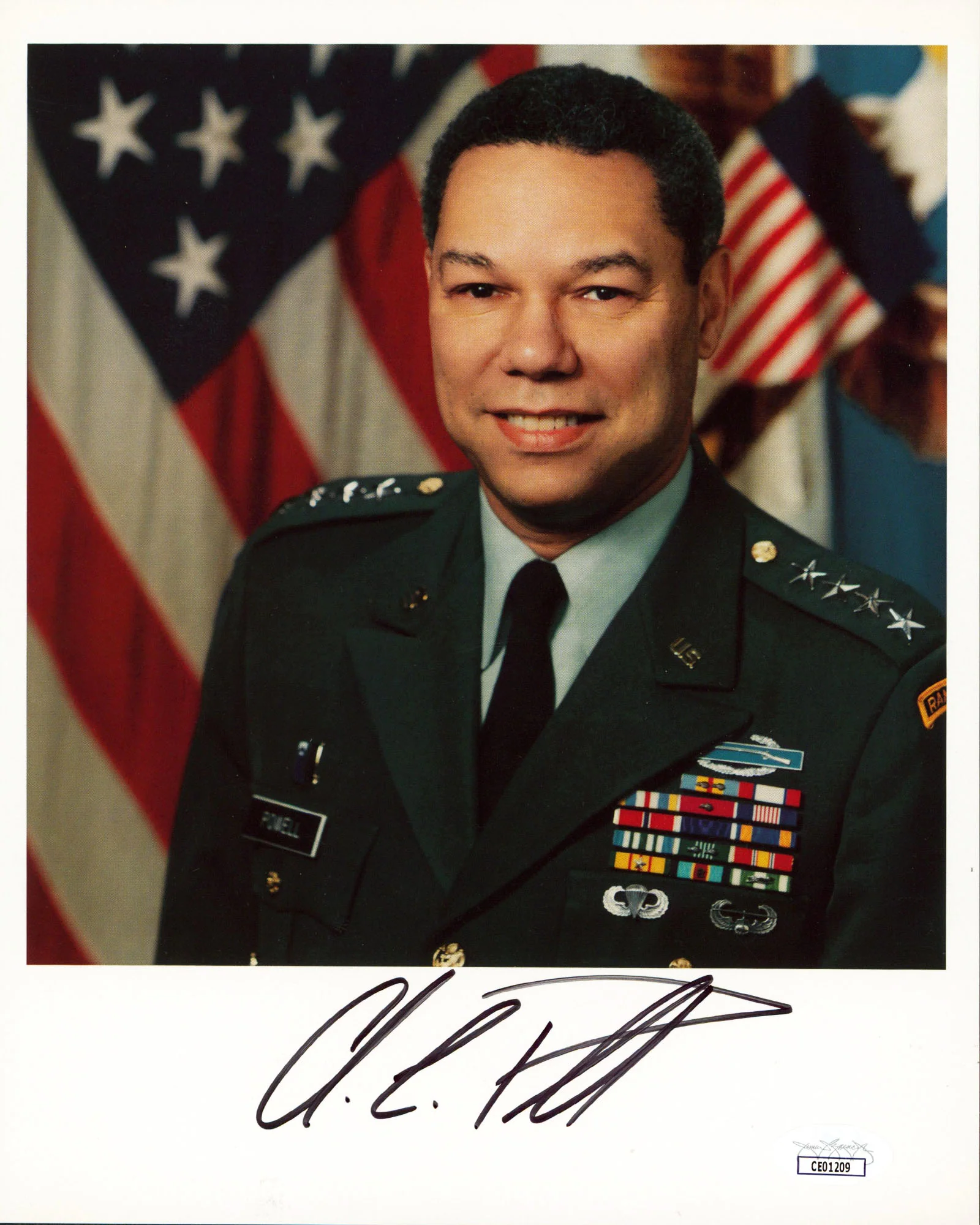 Colin Powell Former United States Secretary of State Signed 8x10 Photo JSA - Image 2