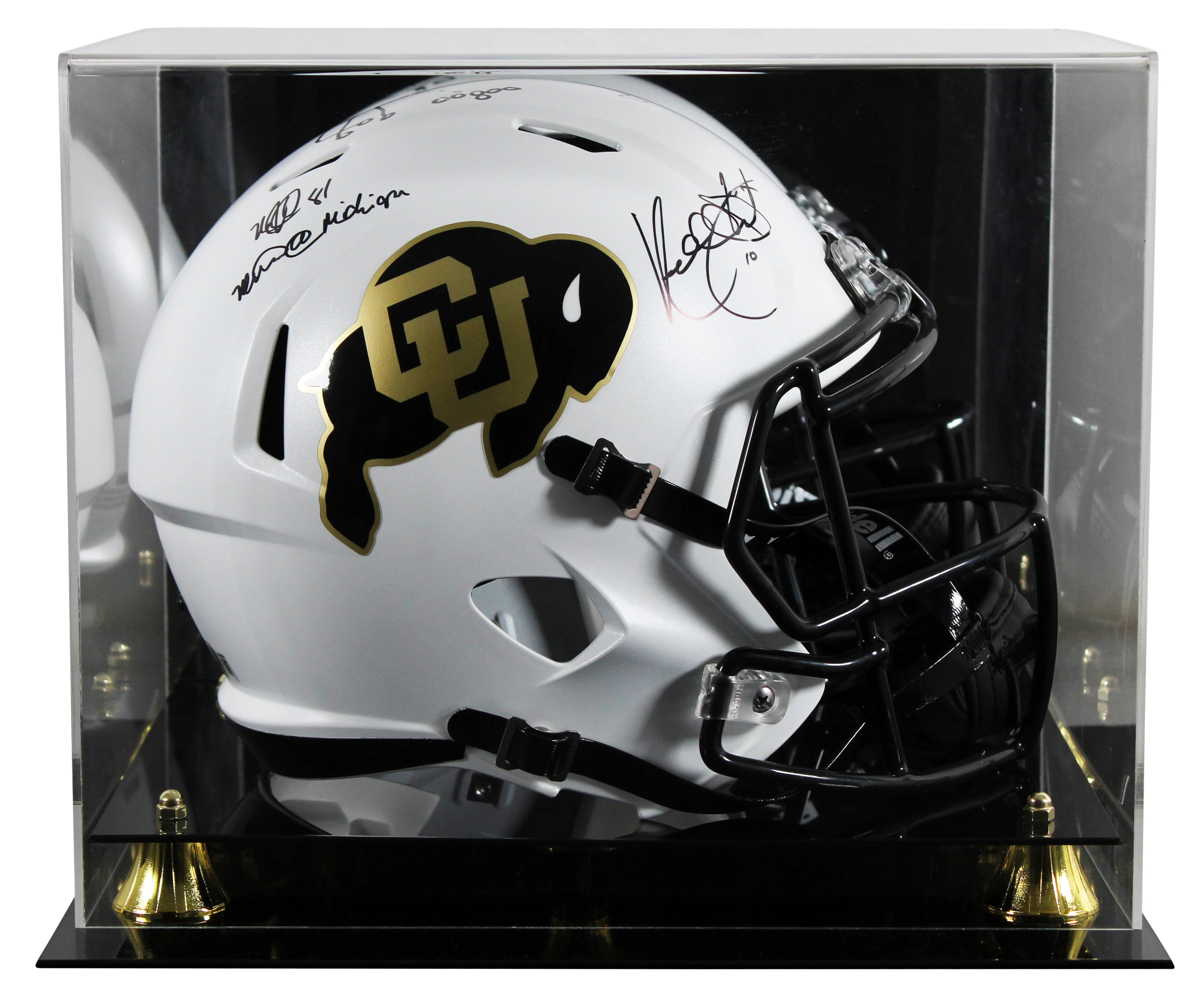 Colorado Stewart & Westbrook "Miracle" Signed F/S Speed Rep Helmet W/ Case BAS W - Image 2