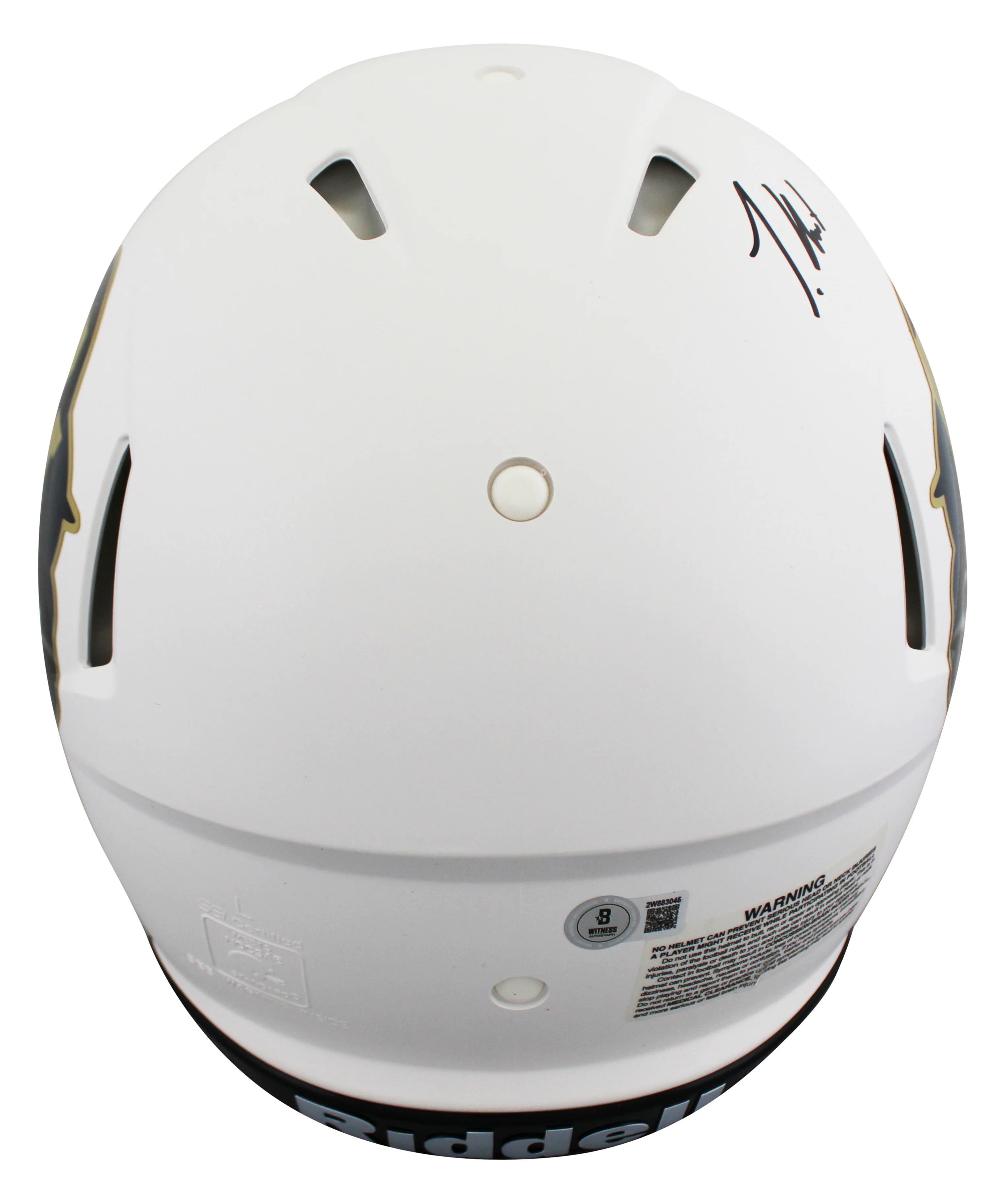 Colorado Travis Hunter "24 HT" Signed White Full Size Speed Proline Helmet BAS W - Image 3