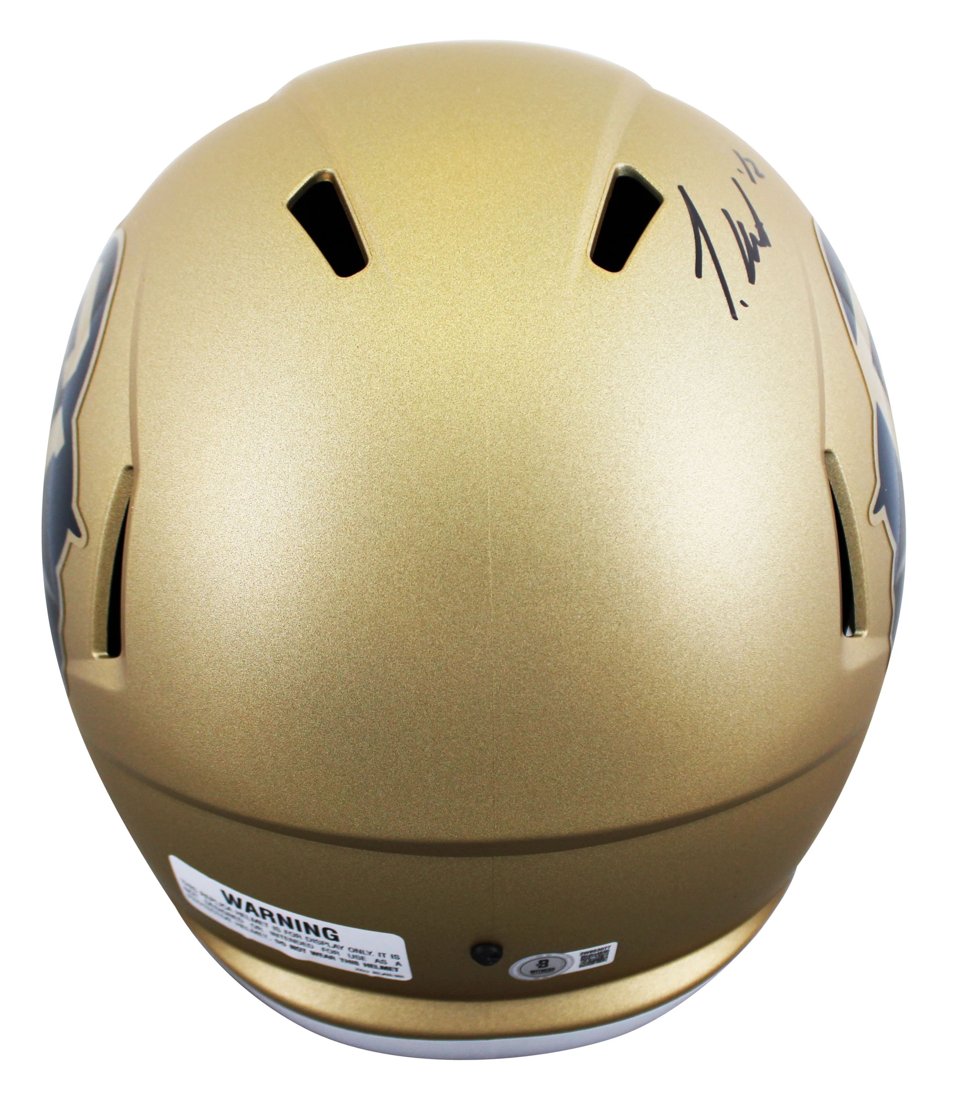 Colorado Travis Hunter Authentic Signed Full Size Speed Rep Helmet BAS Witnessed - Image 3