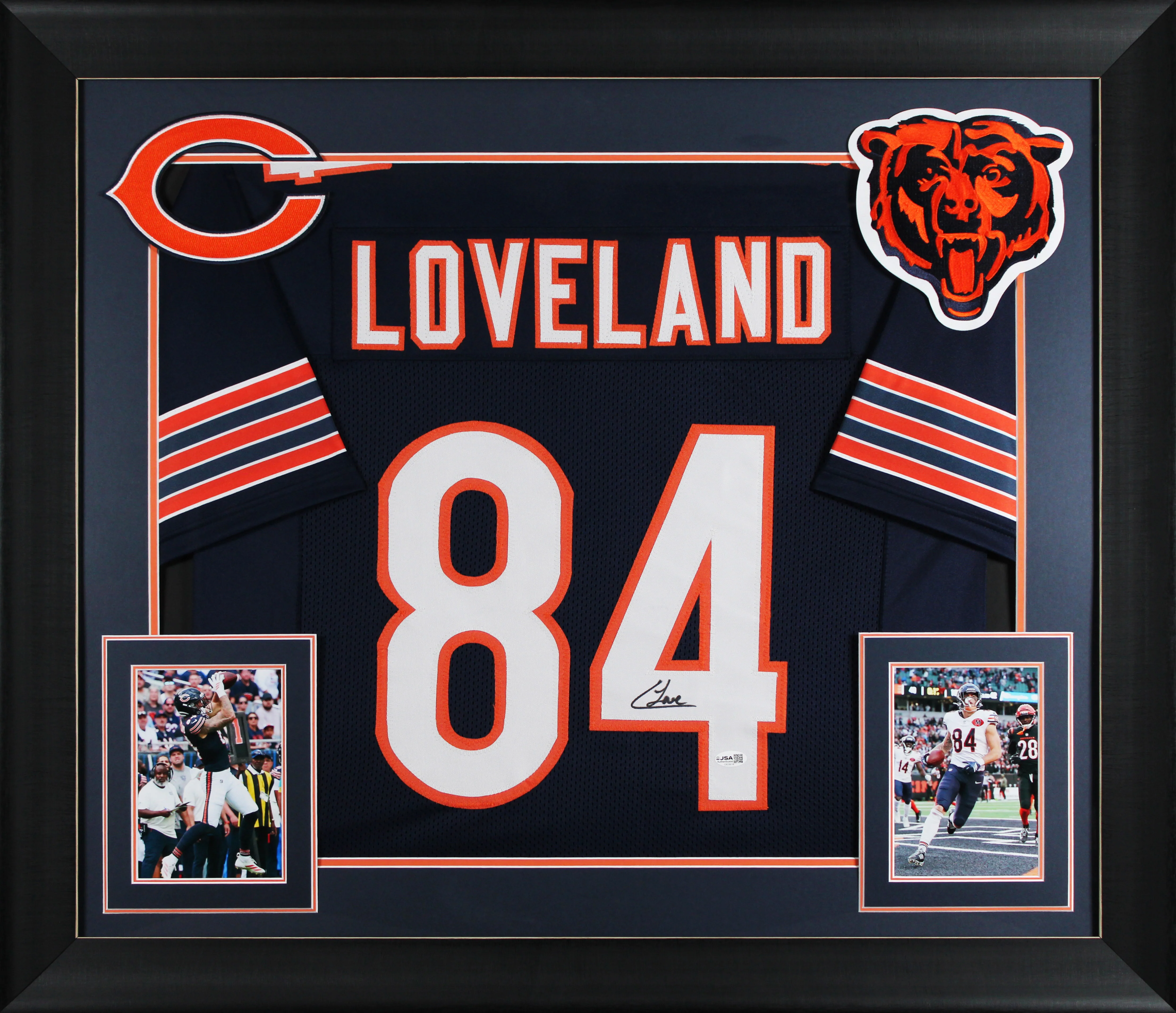 Colston Loveland Authentic Signed Navy Pro Style Framed Jersey Autographed JSA - Image 2