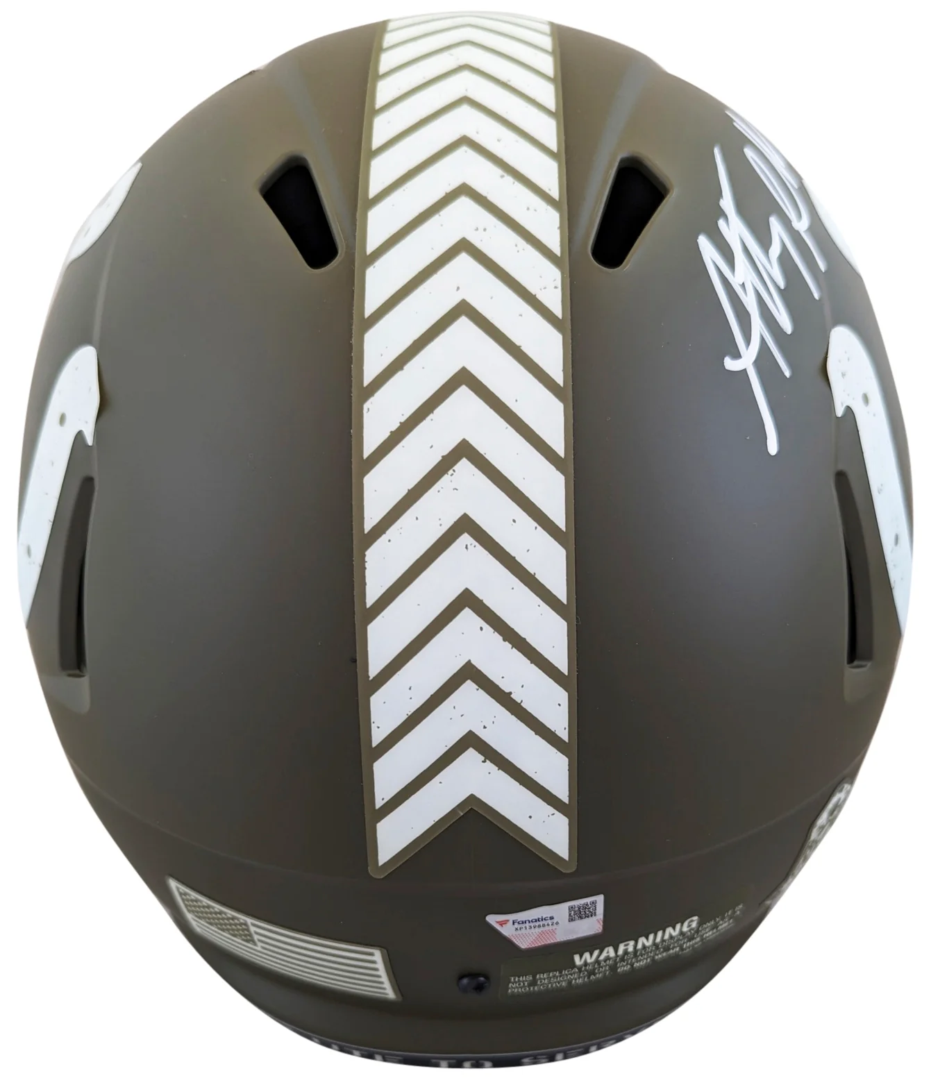 Colts Anthony Richardson Signed Salute To Service Full Size Speed Rep Helmet Fan - Image 3