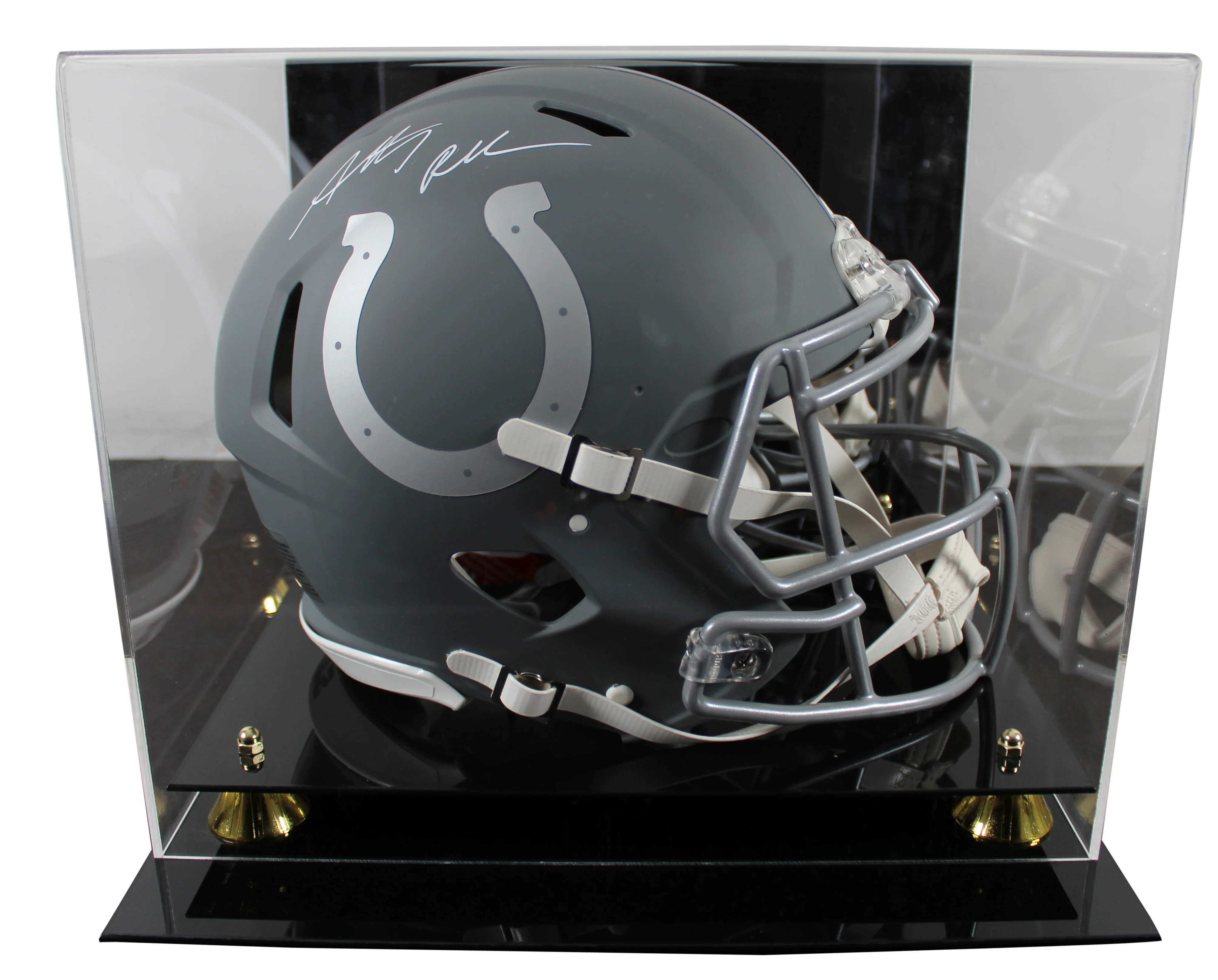 Colts Anthony Richardson Signed Slate Full Size Speed Proline Helmet W/ Case Fan - Image 2