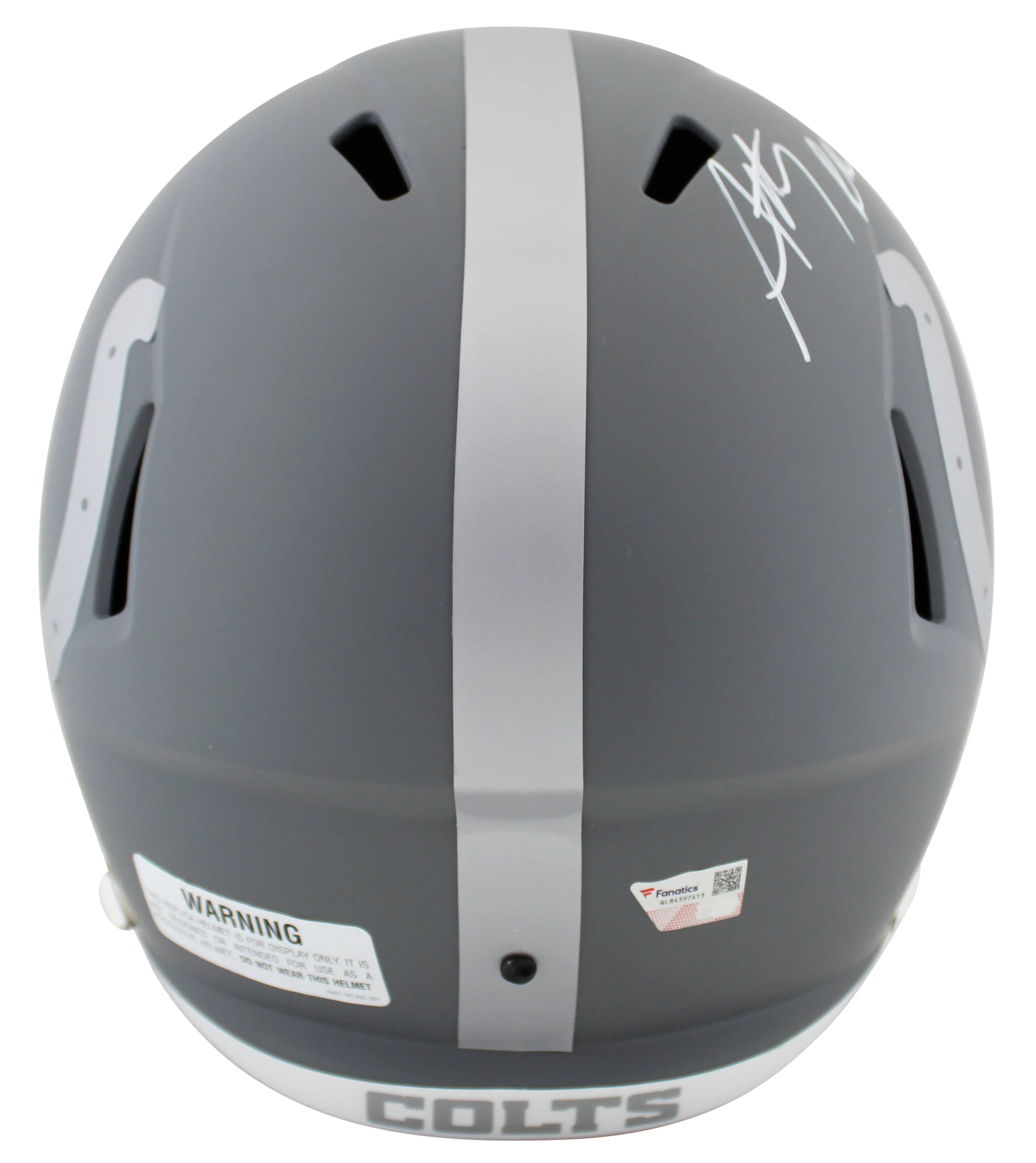Colts Anthony Richardson Signed Slate Full Size Speed Rep Helmet W/ Case Fan - Image 4