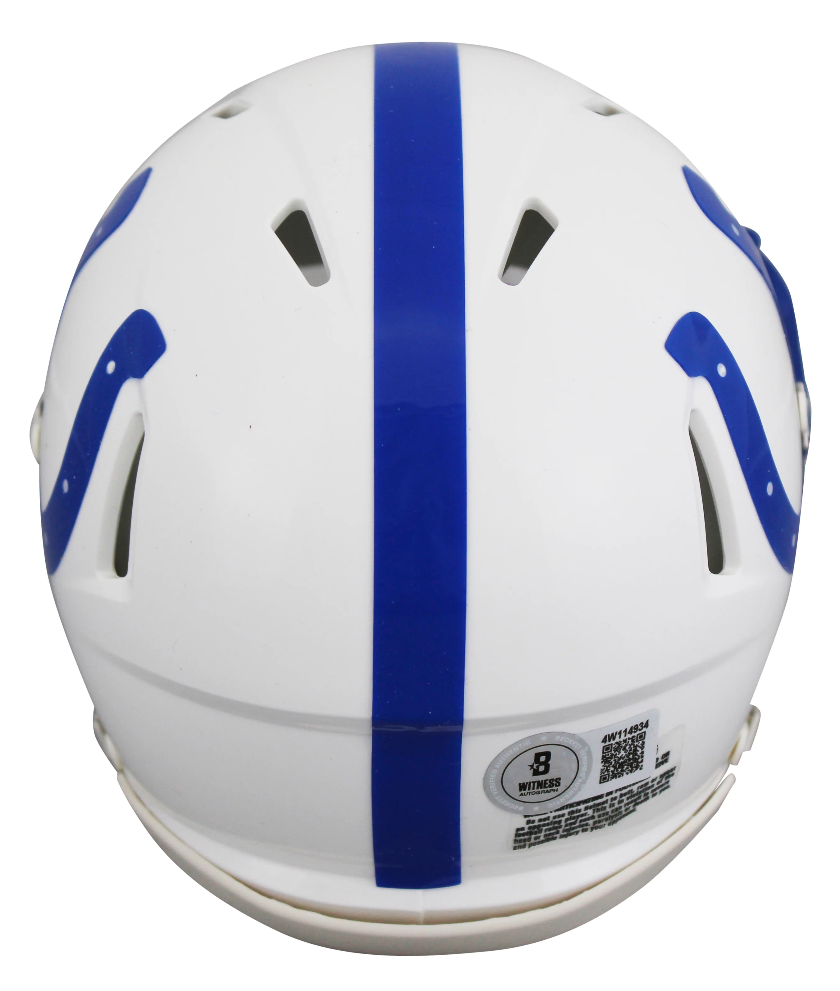 Colts Edgerrin James Authentic Signed 1995-03 TB Speed Mini Helmet BAS Witnessed - Image 3