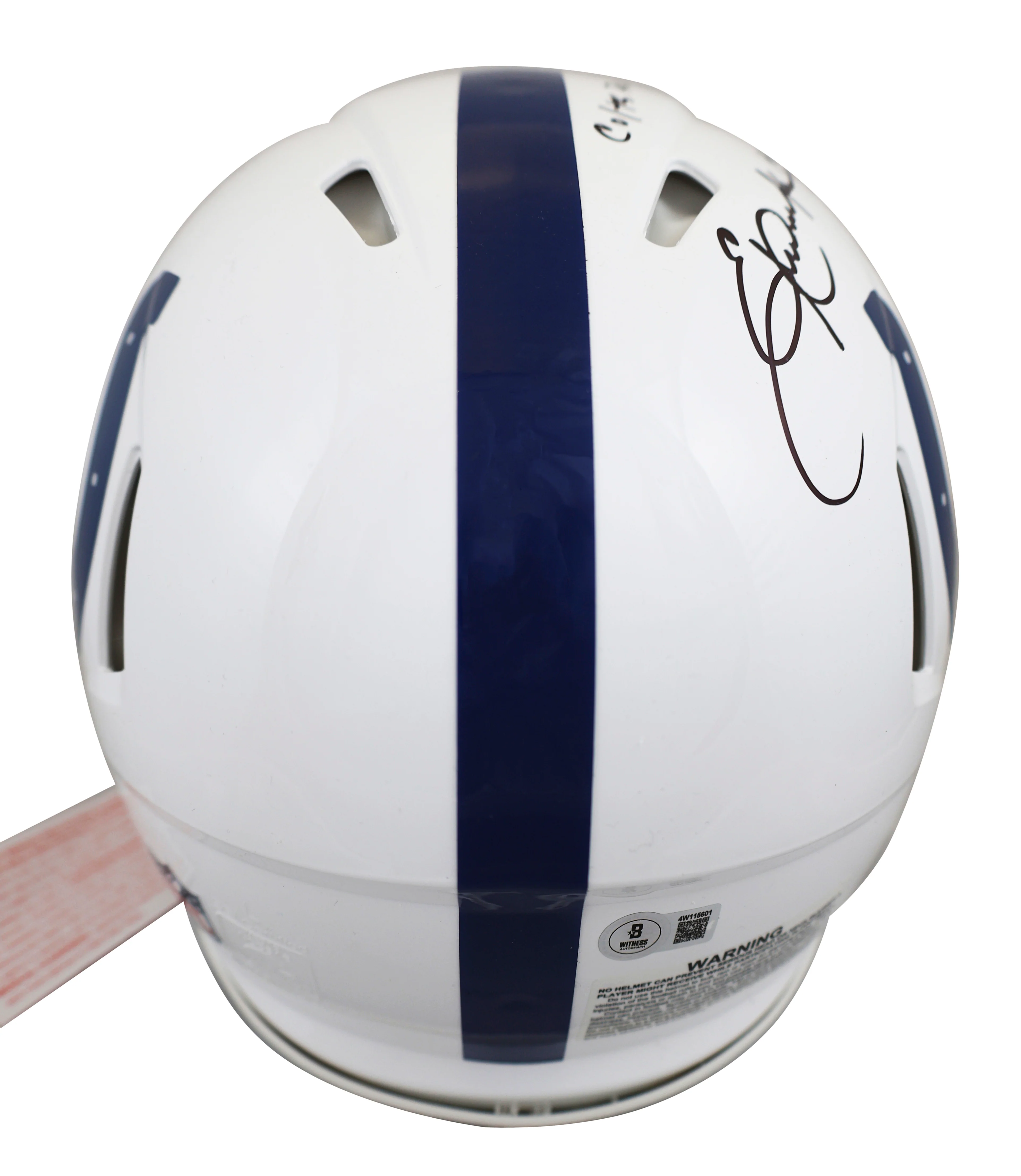 Colts Edgerrin James & Eric Dickerson Signed F/S Speed Proline Helmet BAS Wit - Image 3