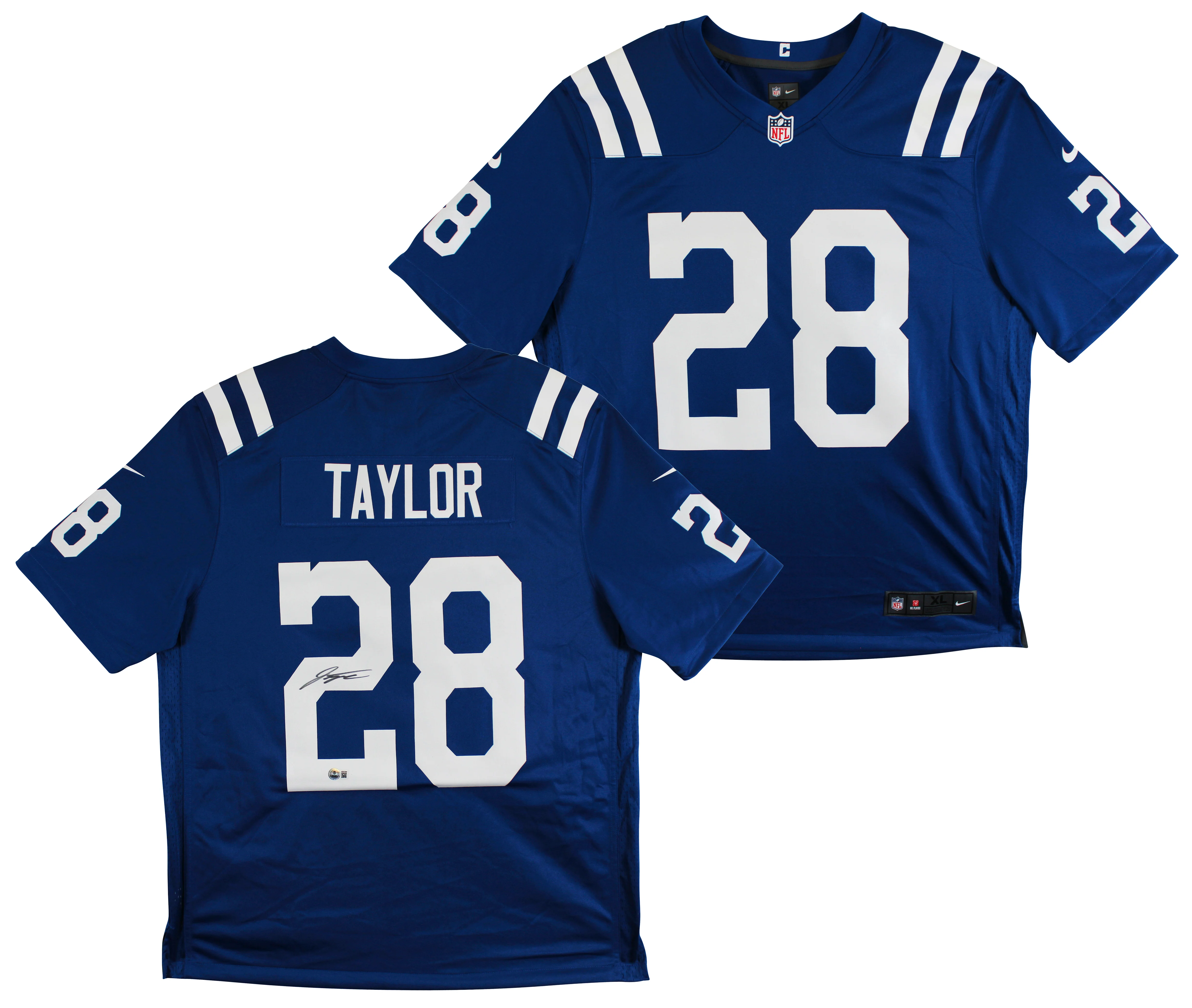 Colts Jonathan Taylor Authentic Signed Blue Nike Limited Jersey BAS Witnessed - Image 2