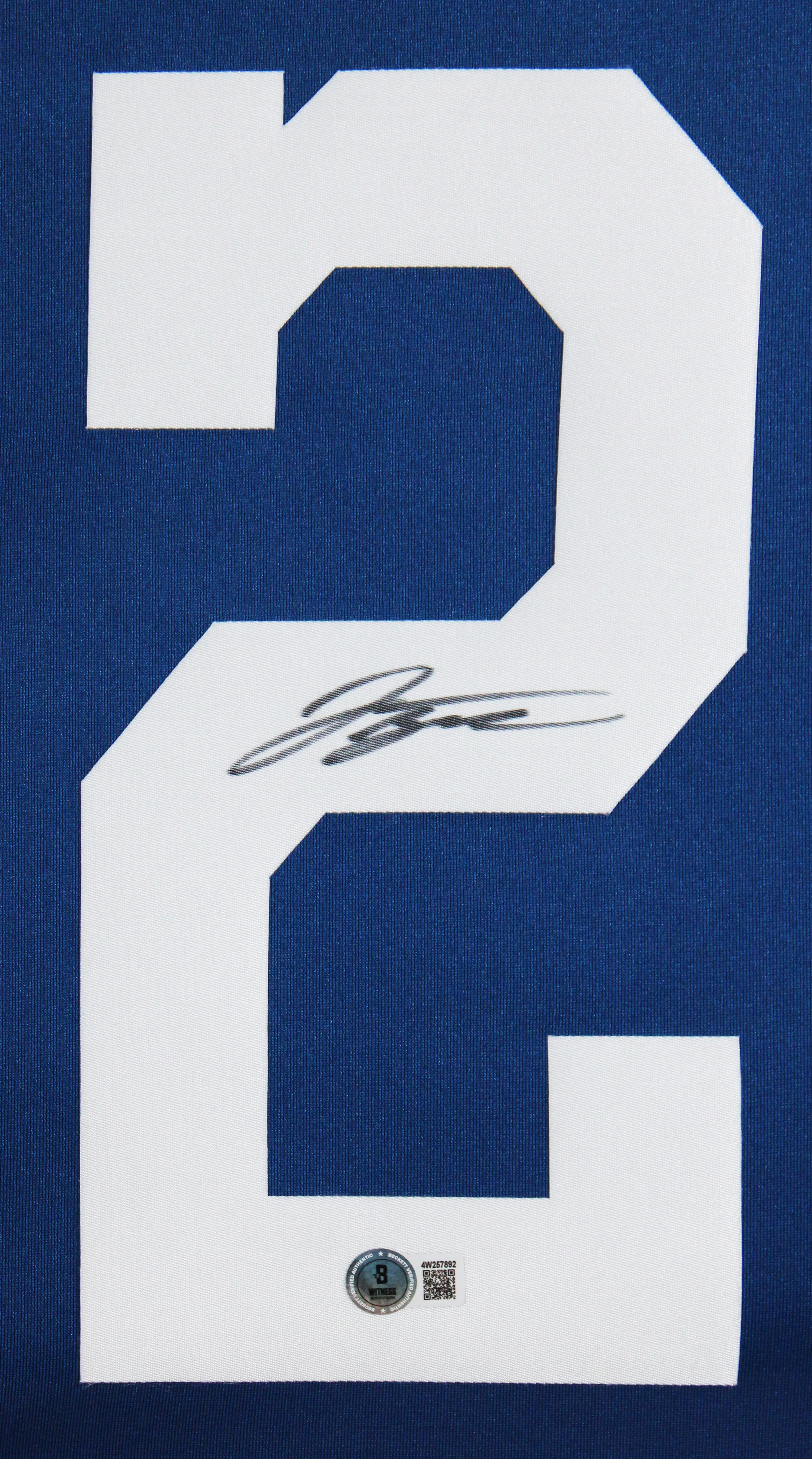 Colts Jonathan Taylor Signed Blue Nike Limited Framed Jersey BAS Witnessed - Image 3