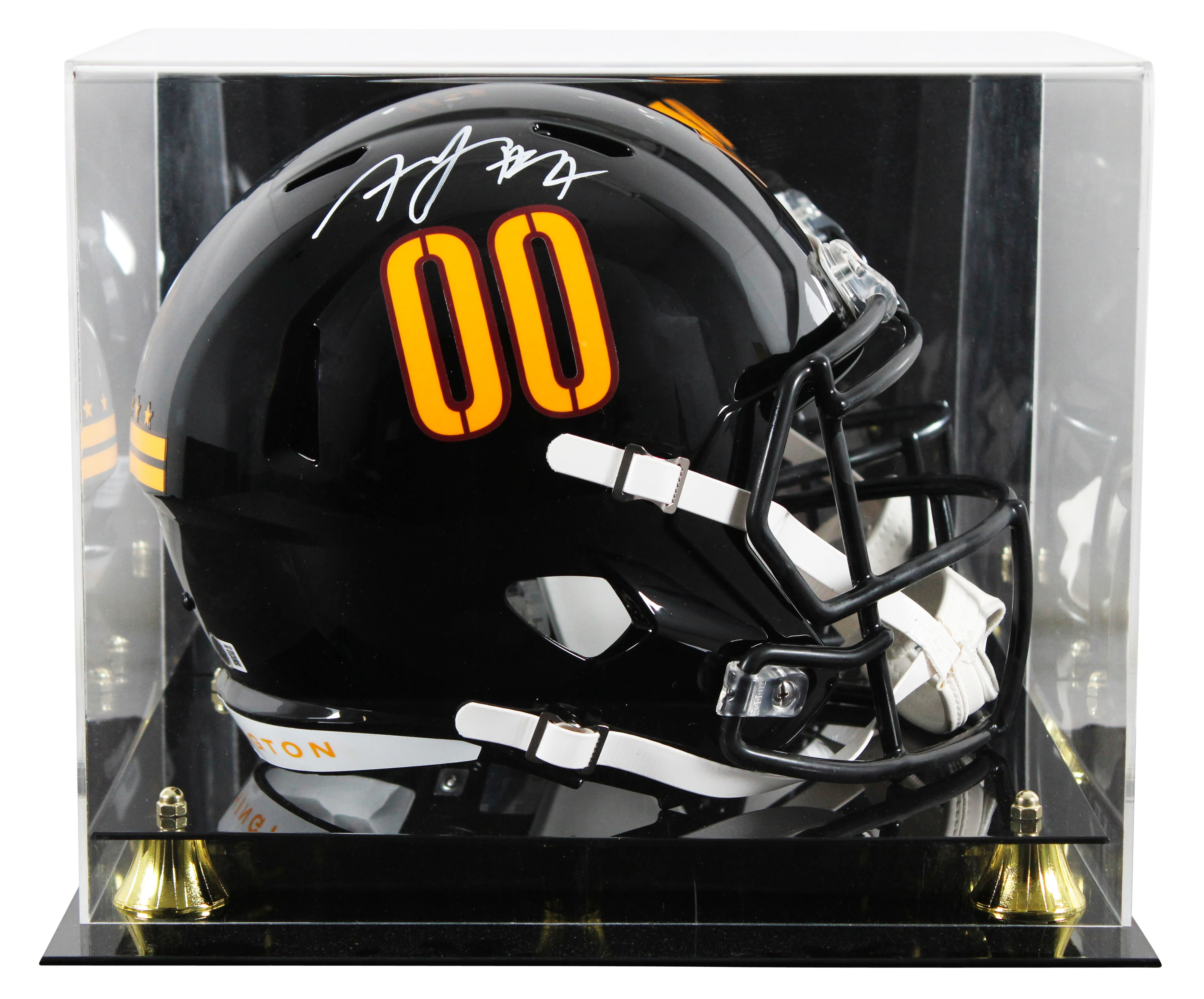 Commanders Frankie Luvu Signed 22 On-Field Alt F/S Speed Rep Helmet W/ Case BAS