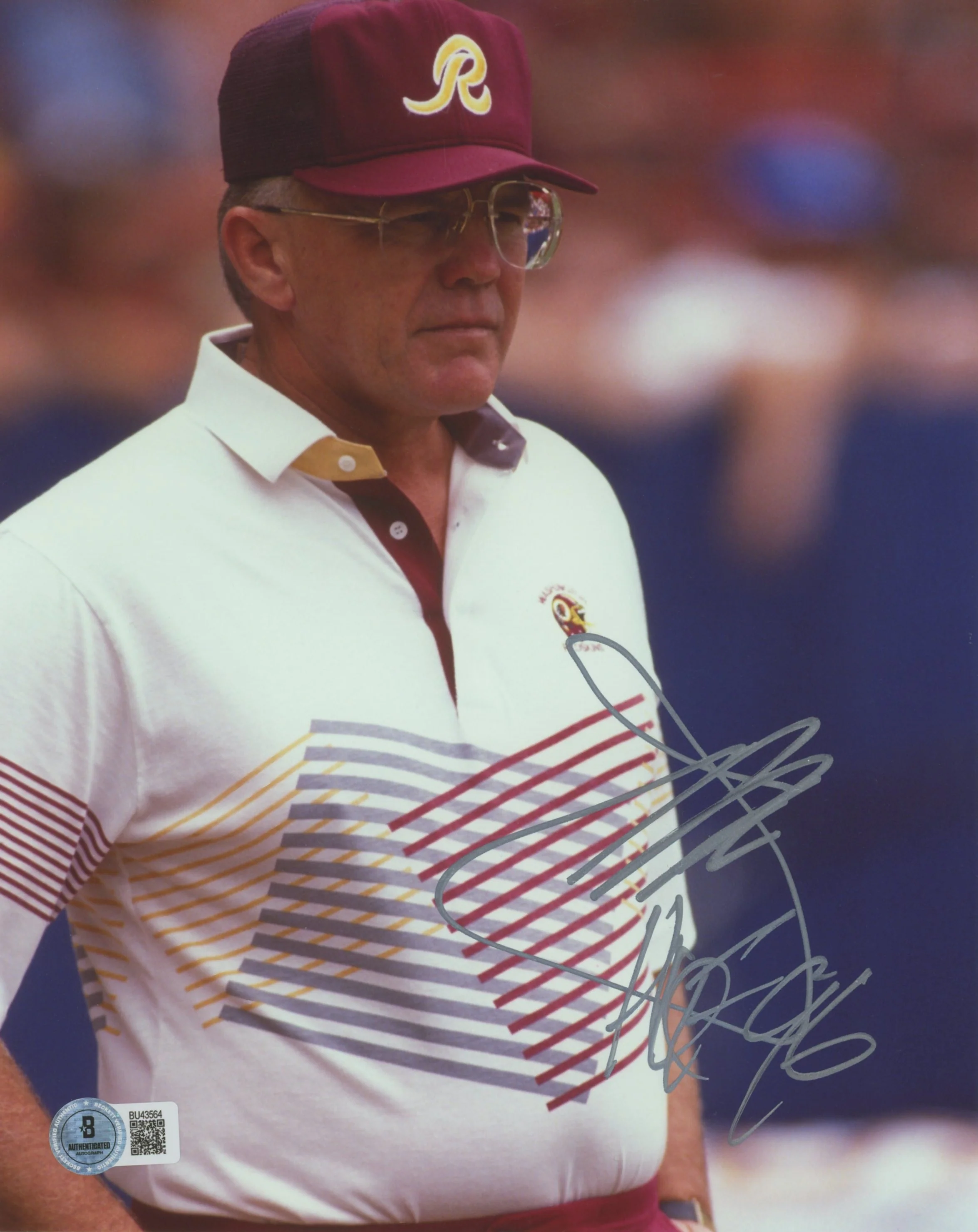 Commanders Joe Gibbs "HOF 96" Authentic Signed 8x10 Vertical Photo BAS #BU43564 - Image 2