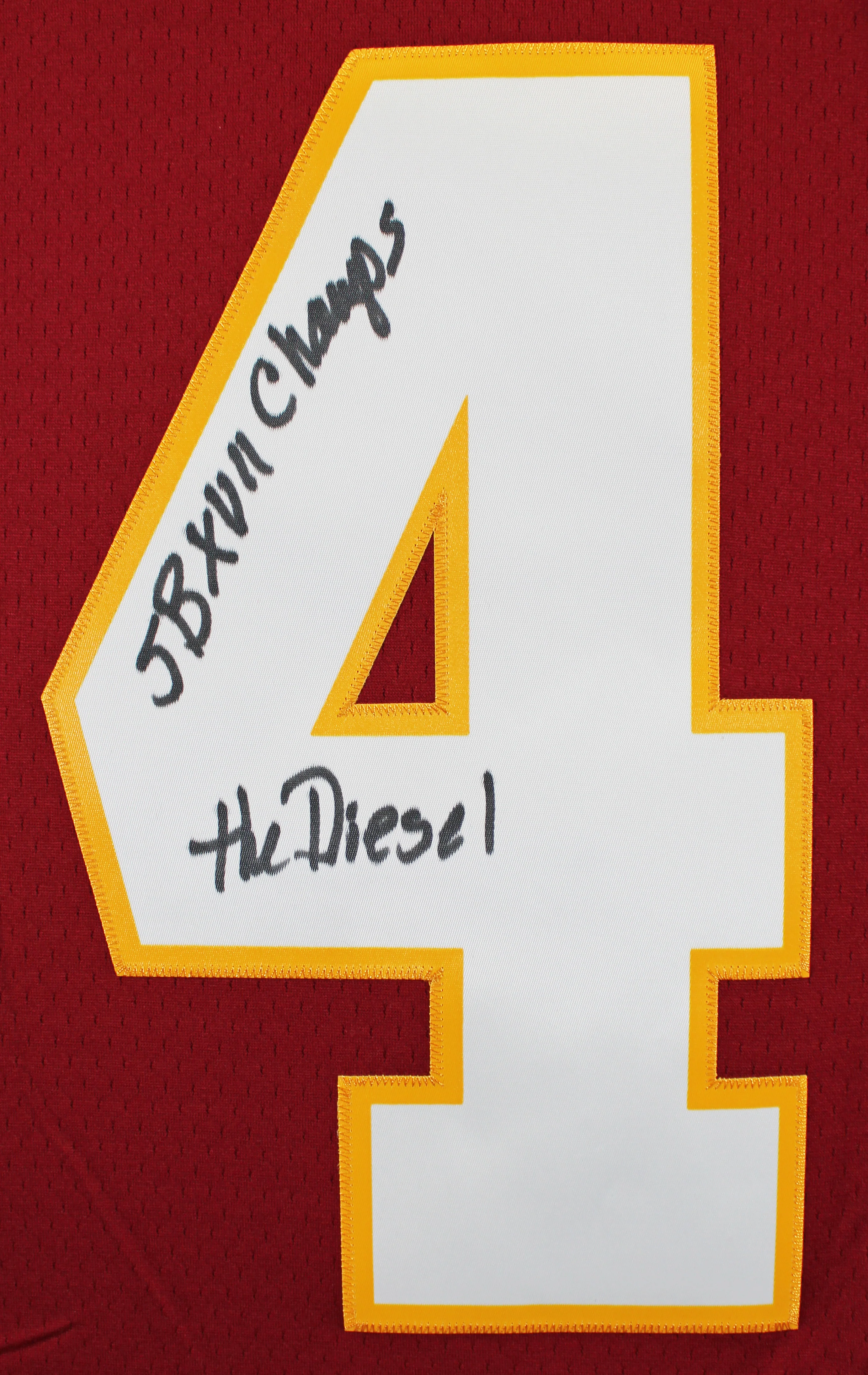 Commanders John Riggins "4x Insc" Signed 1982 Maroon M&N Jersey BAS Witnessed - Image 4
