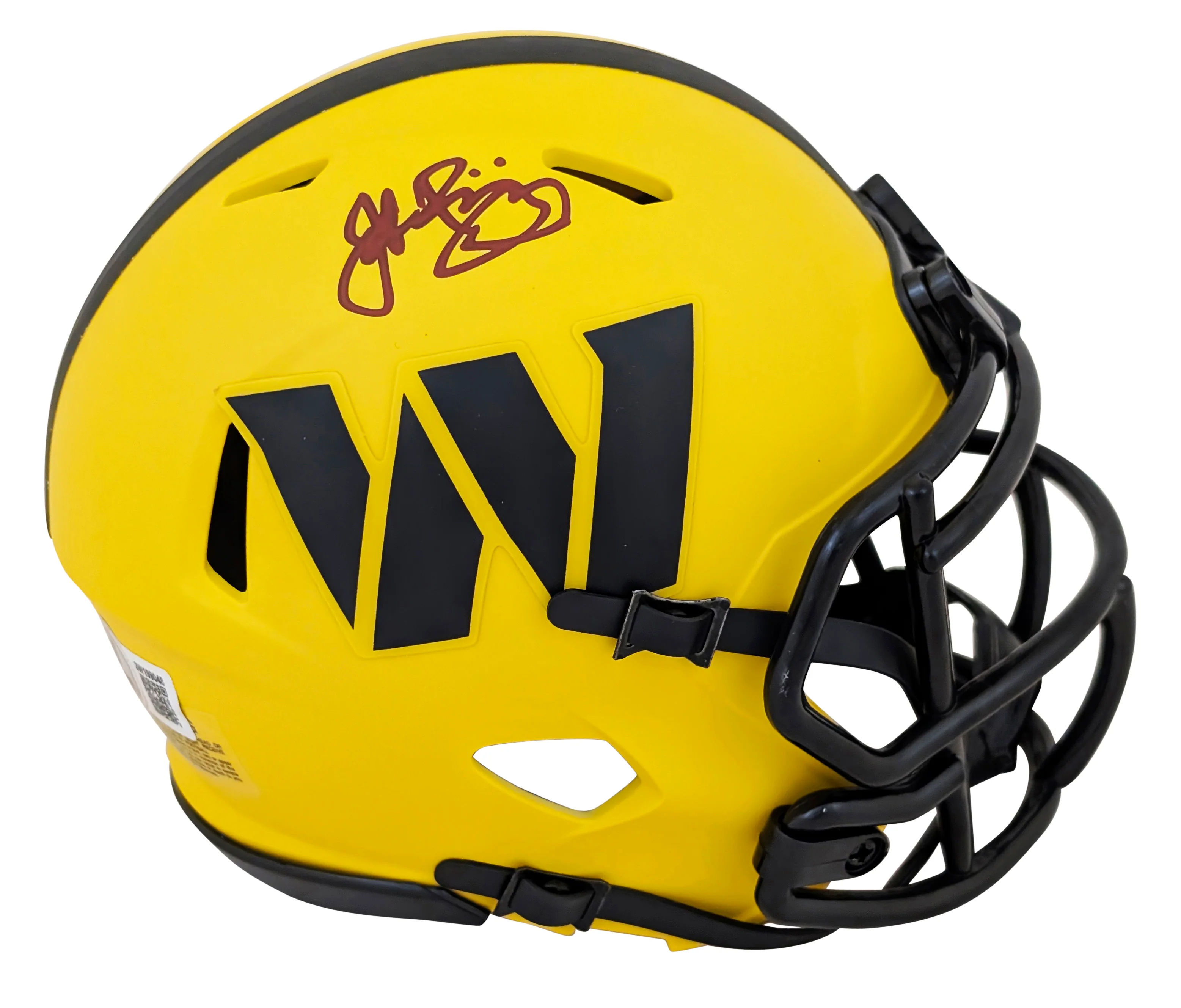 Commanders John Riggins Signed Rave Speed Mini Helmet W/ Case BAS Witnessed - Image 3