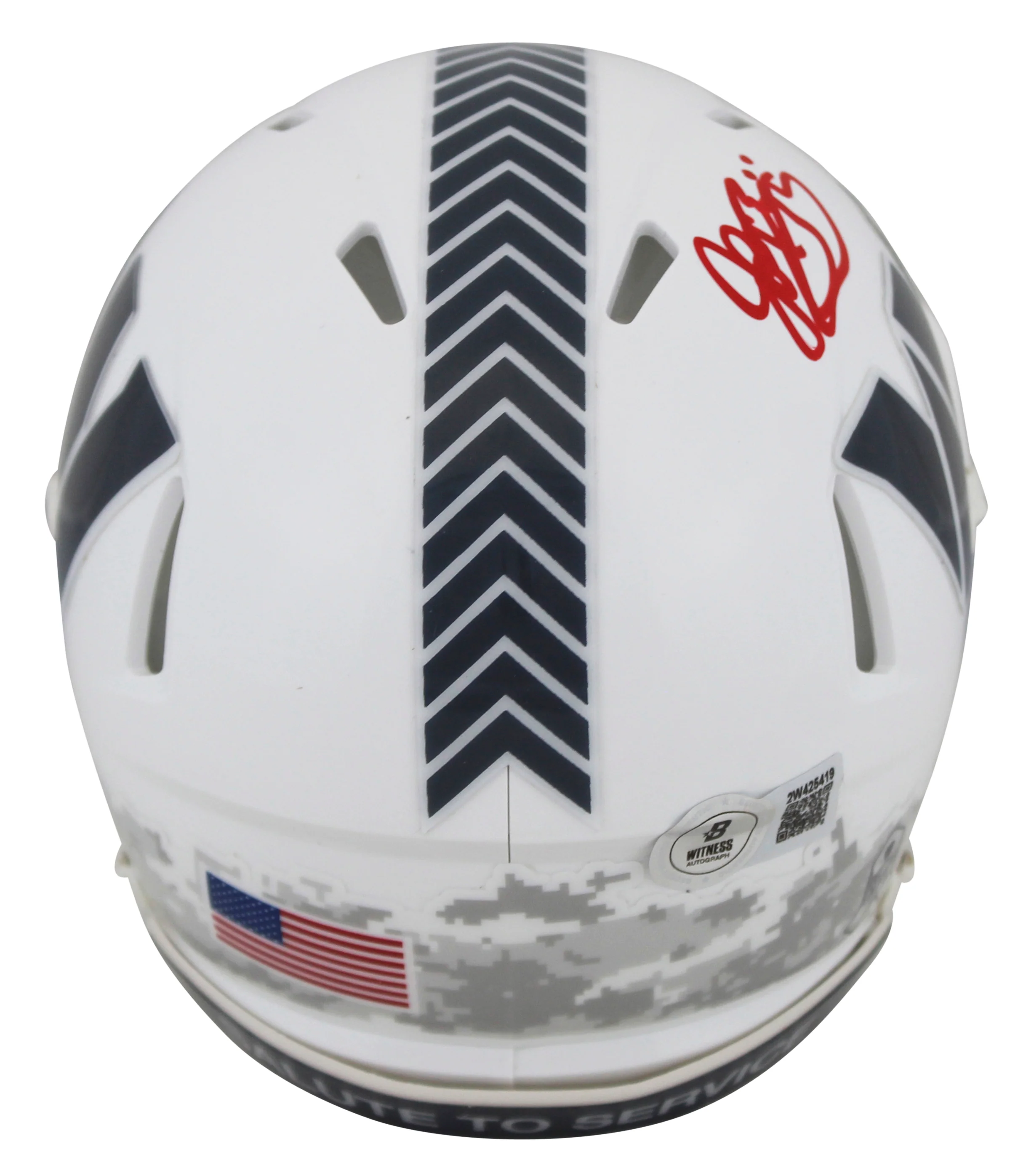 Commanders John Riggins Signed Salute To Service III Mini Helmet BAS Witnessed - Image 3