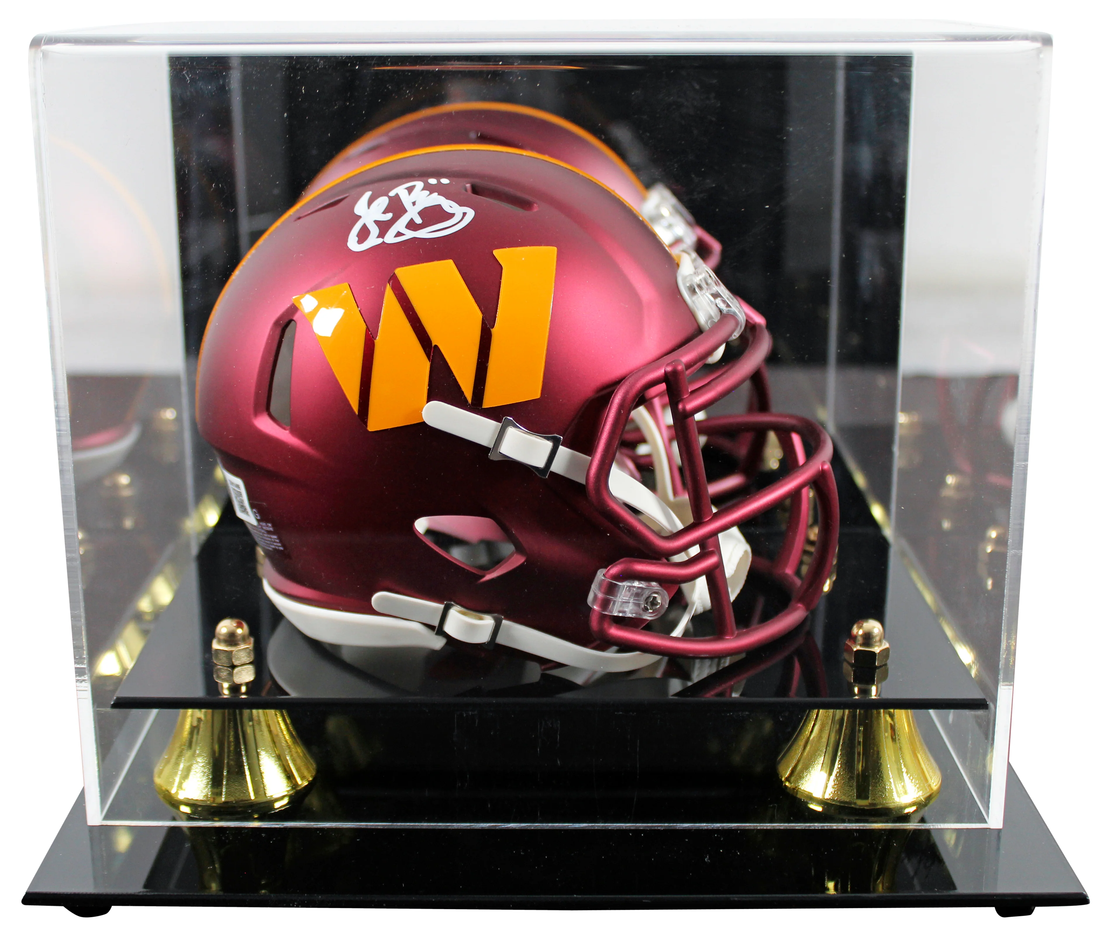 Commanders John Riggins Signed Speed Mini Helmet W/ Case w/ White Sig BAS Wit - Image 2