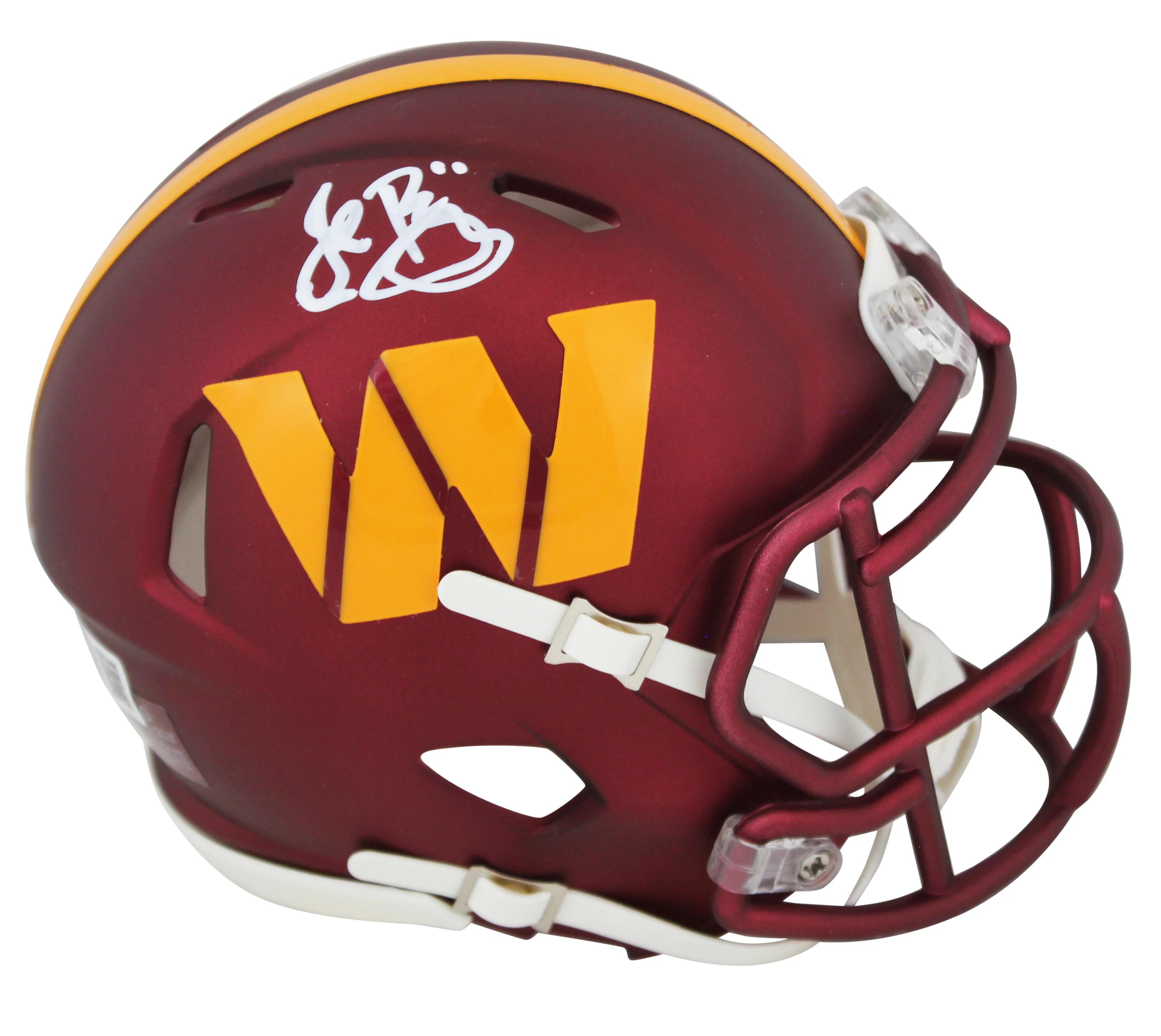 Commanders John Riggins Signed Speed Mini Helmet W/ Case w/ White Sig BAS Wit - Image 3