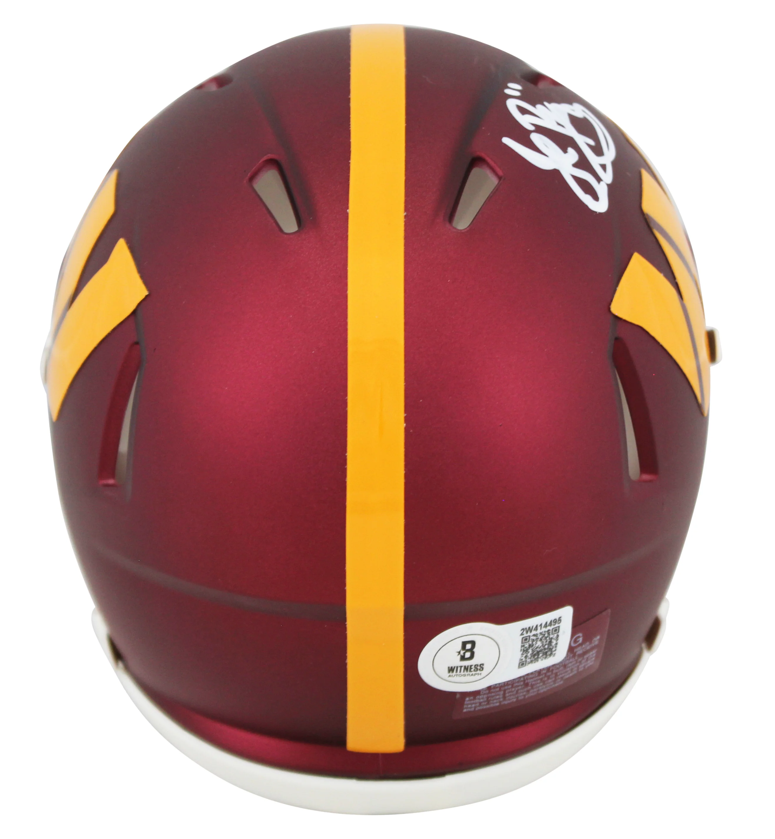 Commanders John Riggins Signed Speed Mini Helmet W/ Case w/ White Sig BAS Wit - Image 4