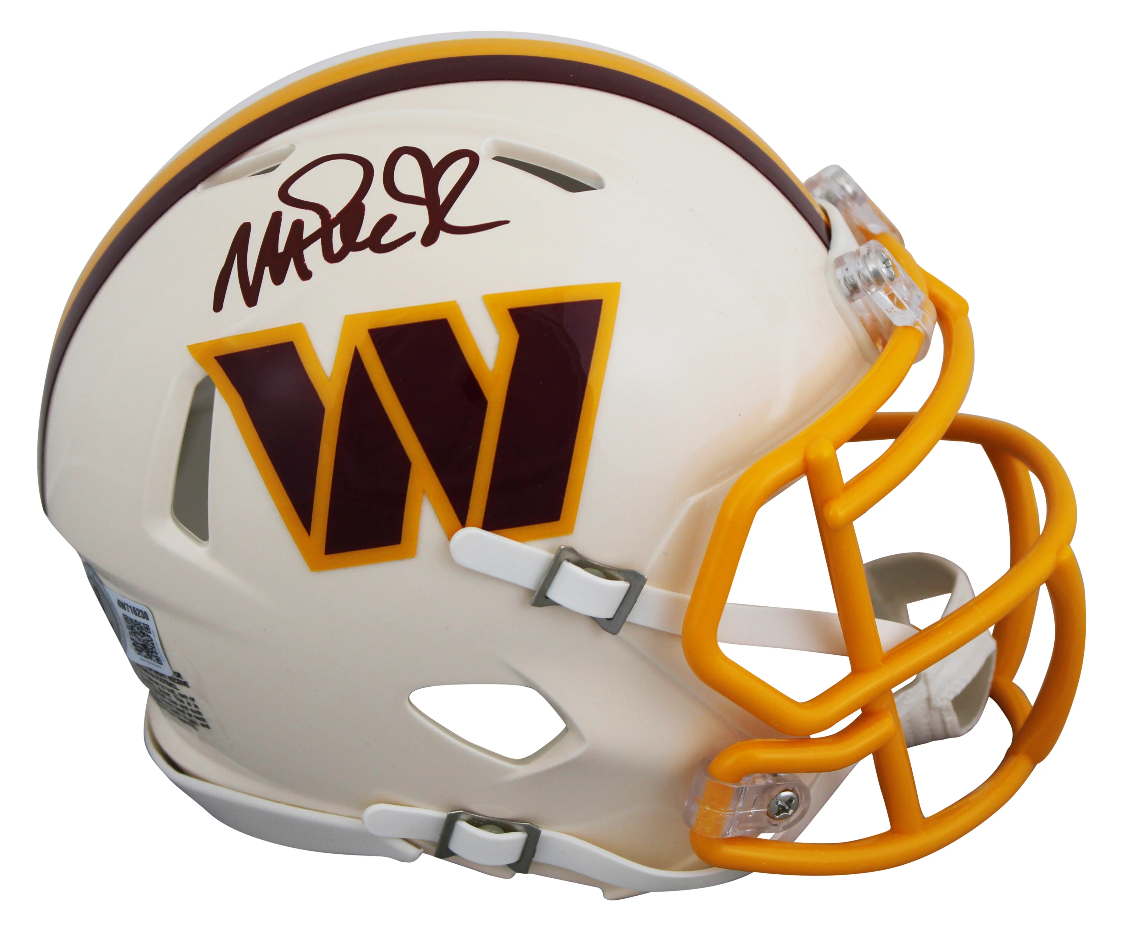 Commanders Magic Johnson Authentic Signed Retro Speed Mini Helmet BAS Witnessed - Image 2