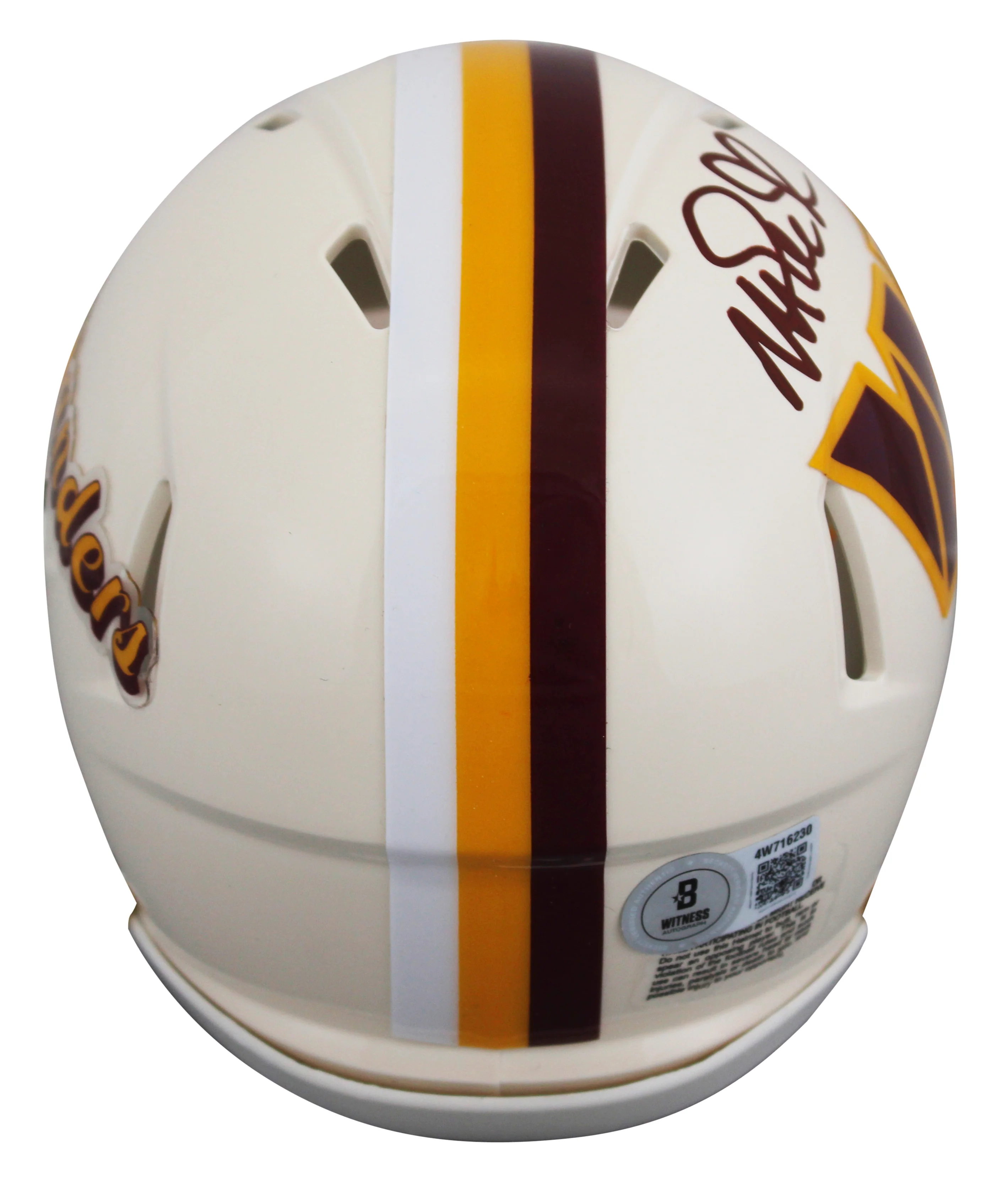 Commanders Magic Johnson Signed Retro Speed Mini Helmet W/ Case BAS Witnessed - Image 4