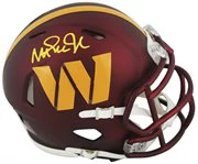 Commanders Magic Johnson Signed Speed Mini Helmet W/ Case BAS Witnessed - Image 3
