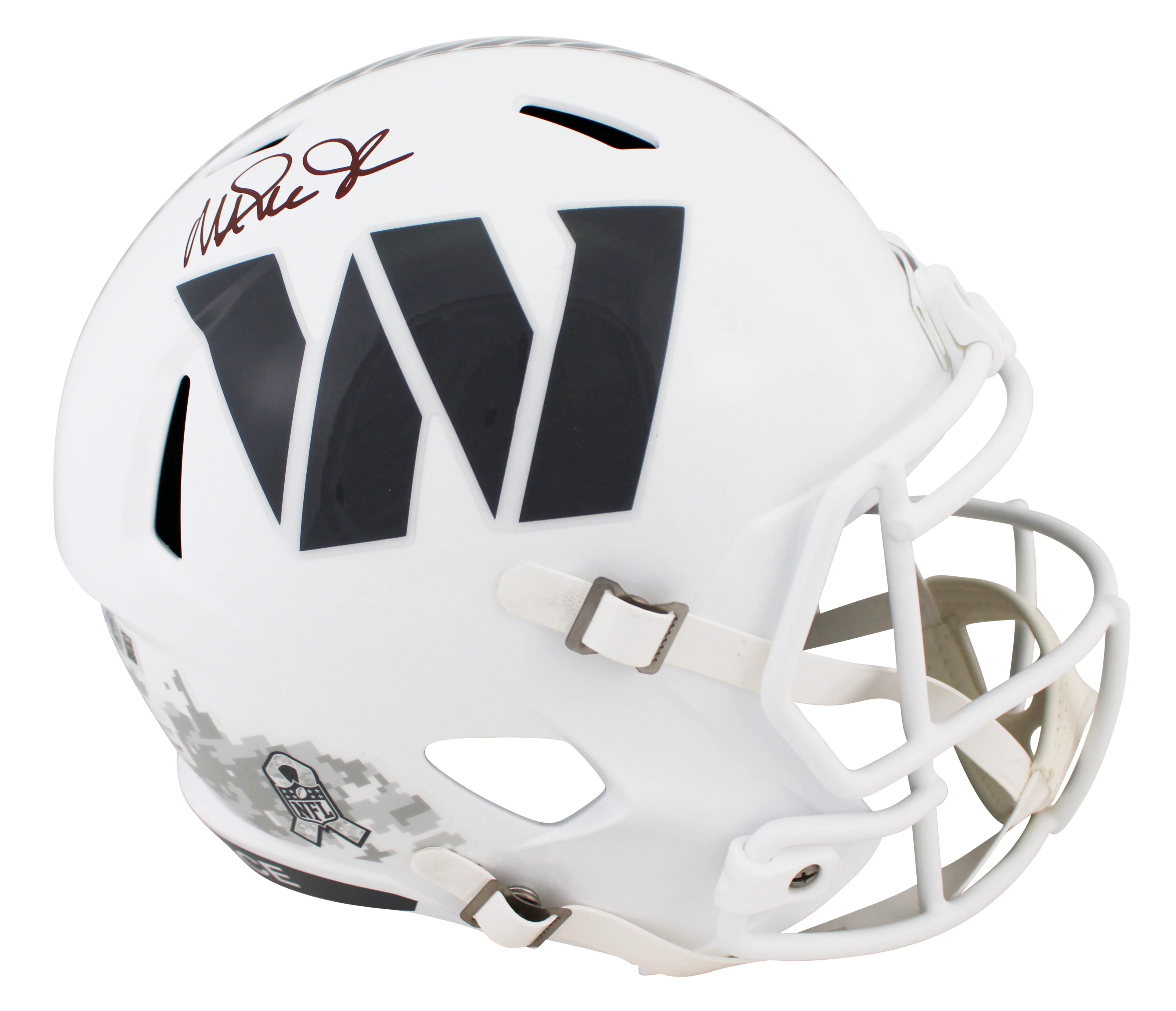 Commanders Magic Johnson Signed STS III F/S Speed Rep Helmet w/ Maroon Sig BAS W