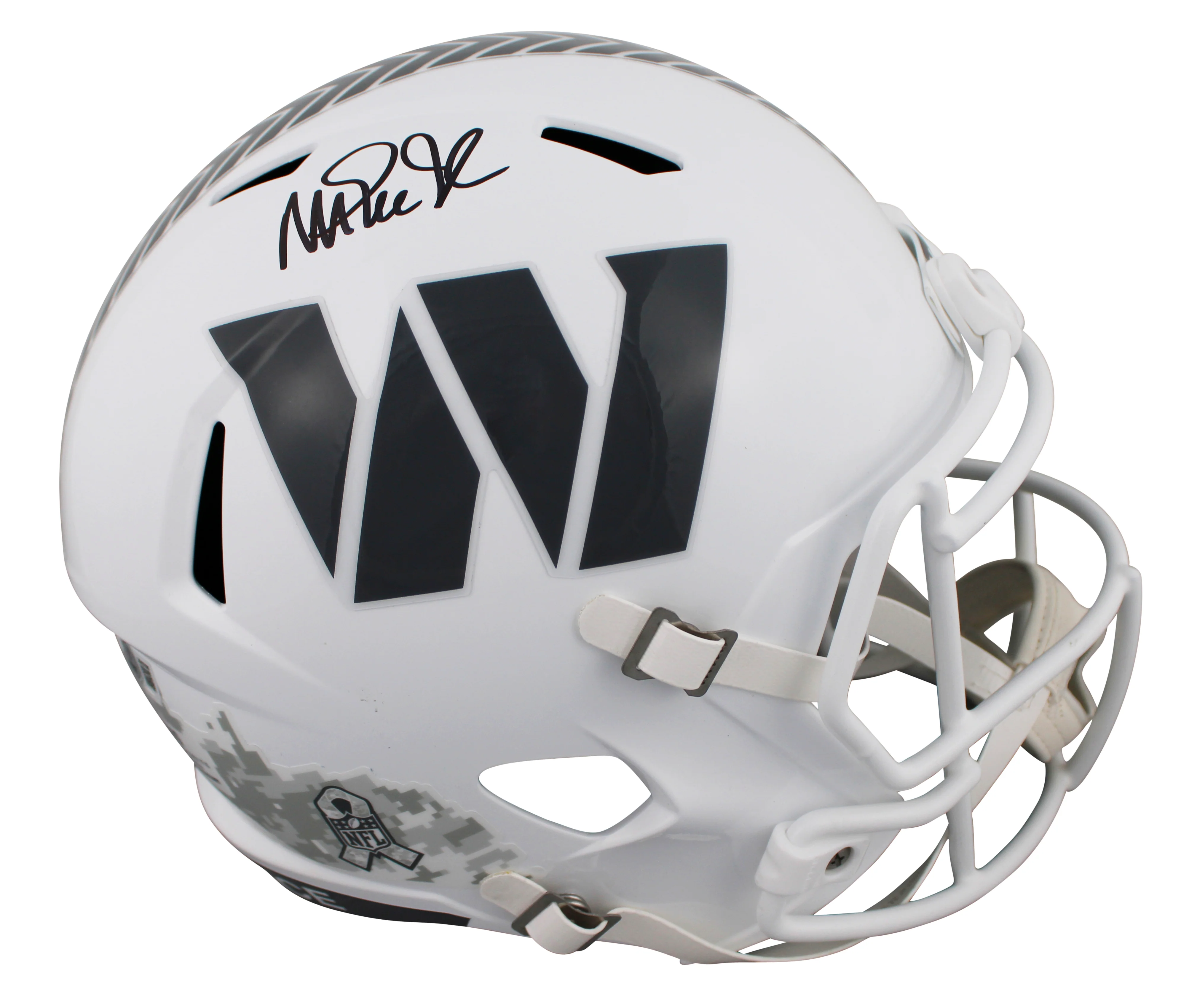 Commanders Magic Johnson Signed STS III Full Size Speed Rep Helmet W/ Case BAS W - Image 3