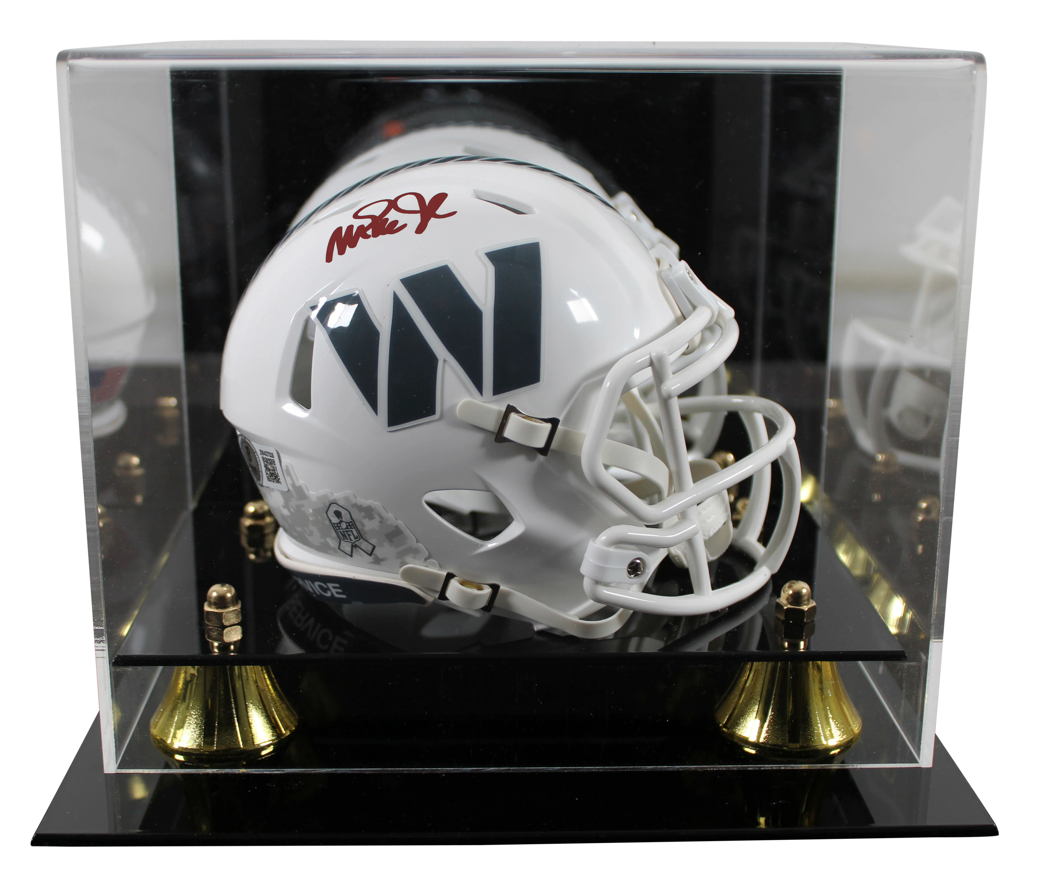 Commanders Magic Johnson Signed STS III Speed Mini Helmet W/ Case BAS Witness 2 - Image 2