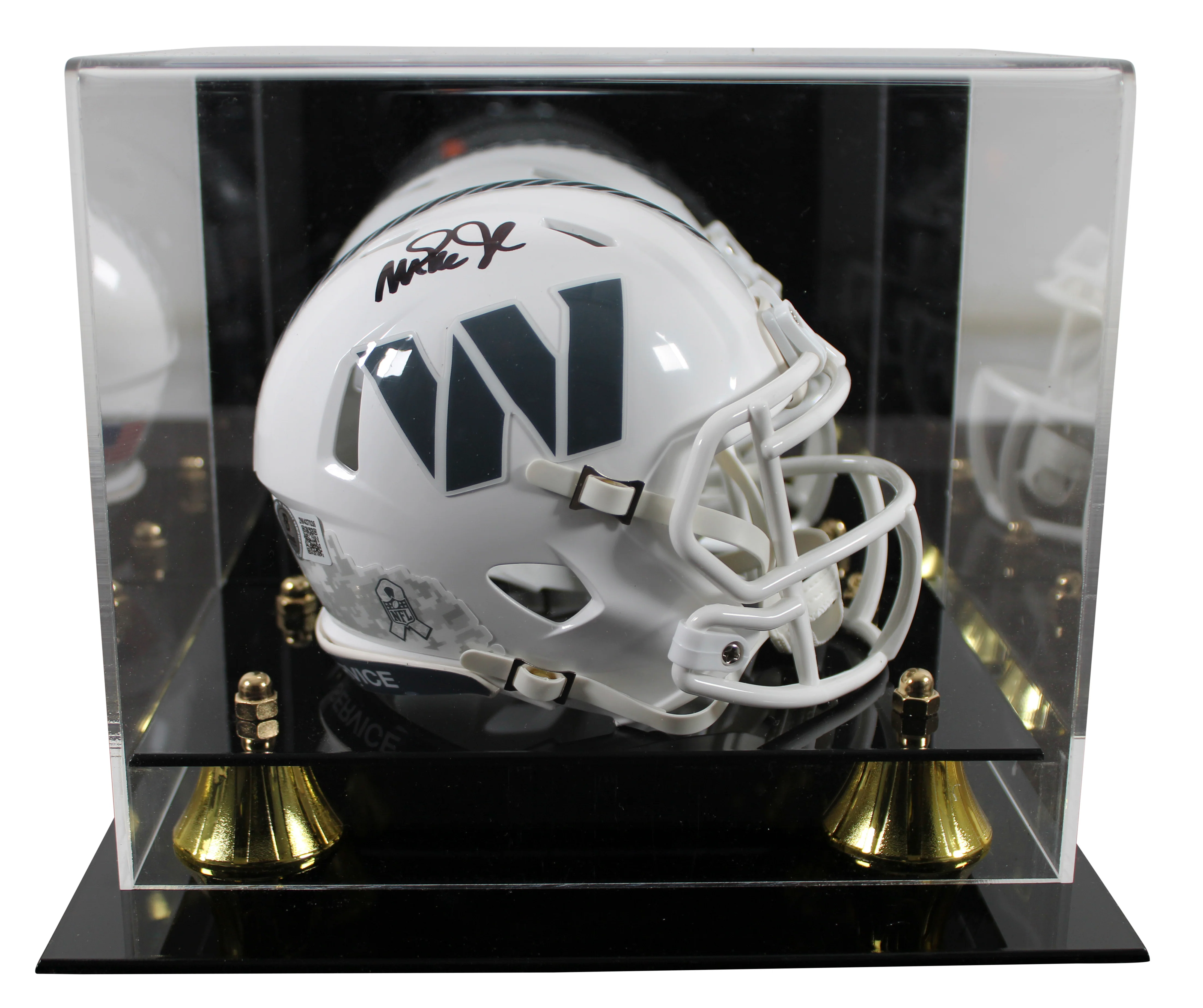 Commanders Magic Johnson Signed STS III Speed Mini Helmet W/ Case BAS Witnessed - Image 2