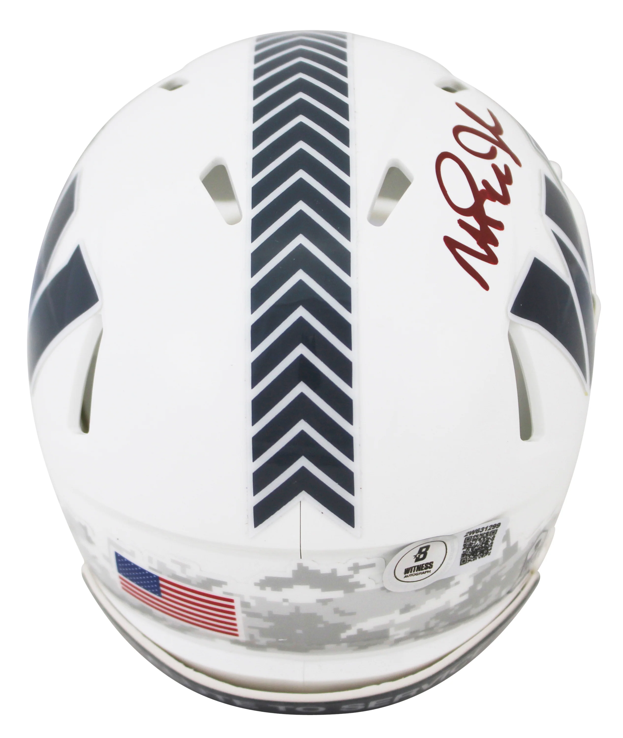 Commanders Magic Johnson Signed STS III Speed Mini Helmet w/ Maroon Sig BAS Wit - Image 3