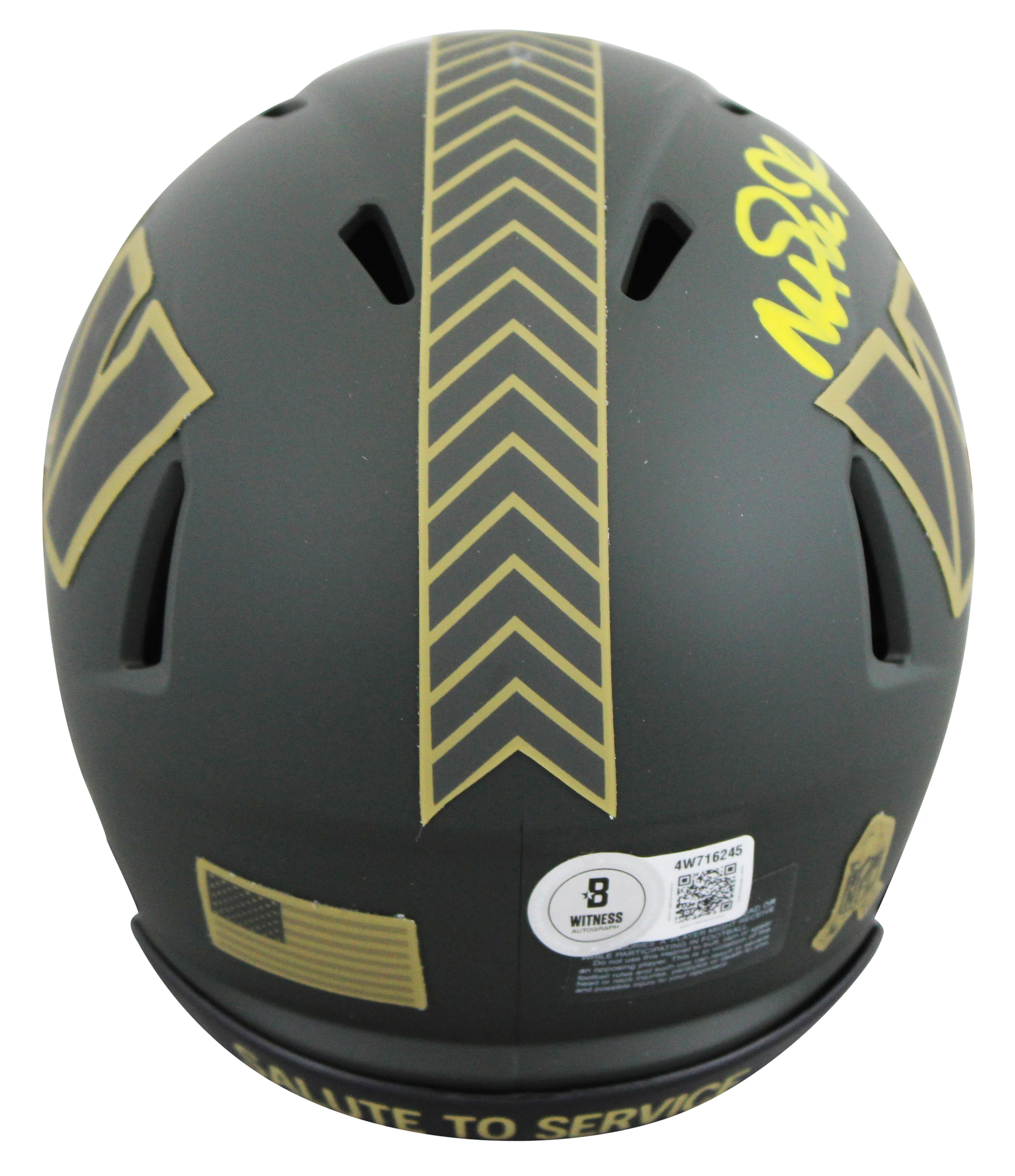 Commanders Magic Johnson Signed STS IV Speed Mini Helmet W/ Case BAS Witnessed - Image 4