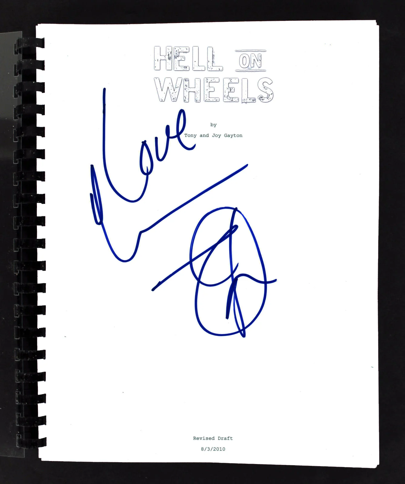 Common Authentic Signed Hell on Wheels TV Pilot Script Autographed BAS #F99192 - Image 2