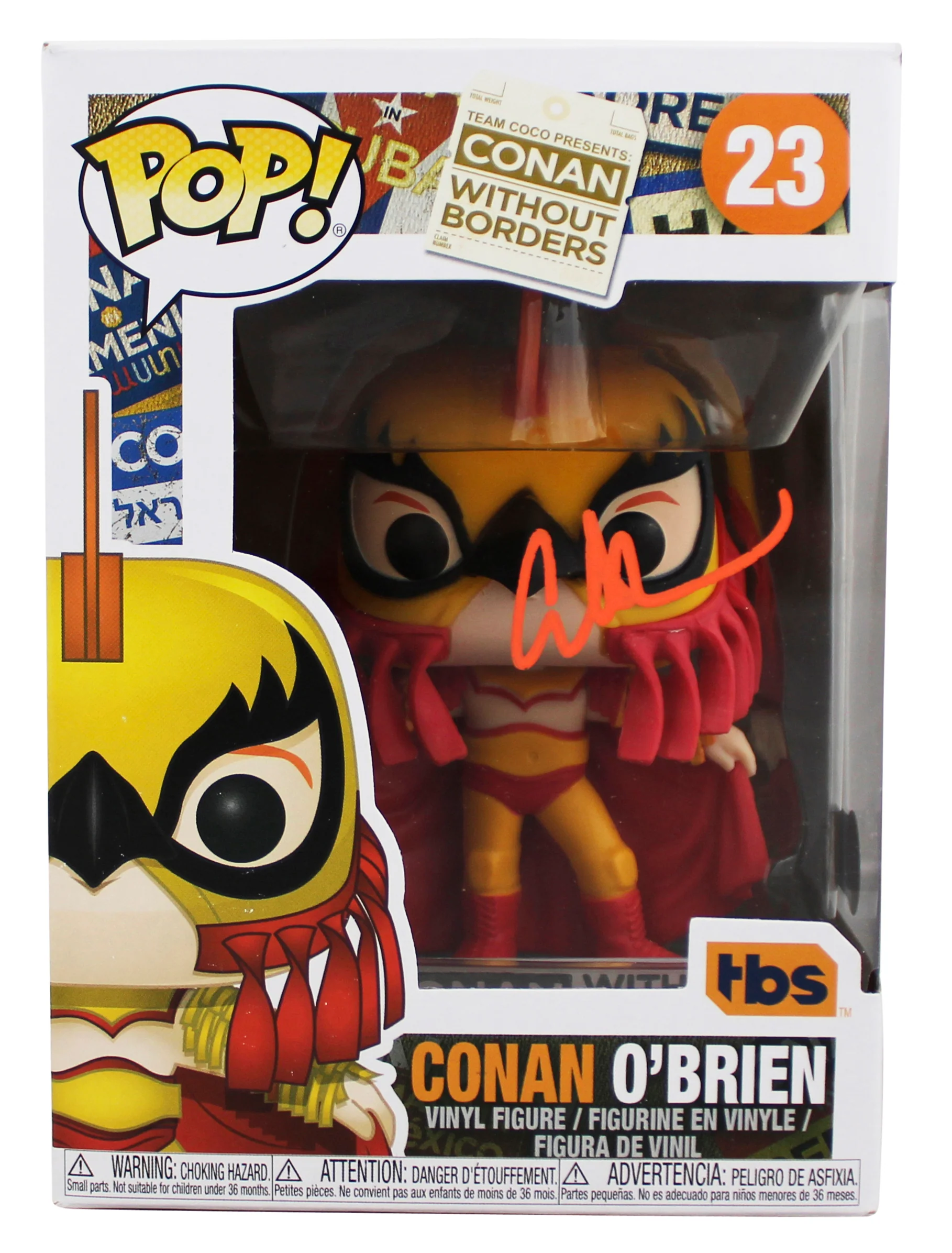Conan O'Brien Signed Luchador Conan #23 Funko Pop Vinyl Figure BAS #BL69229 - Image 2