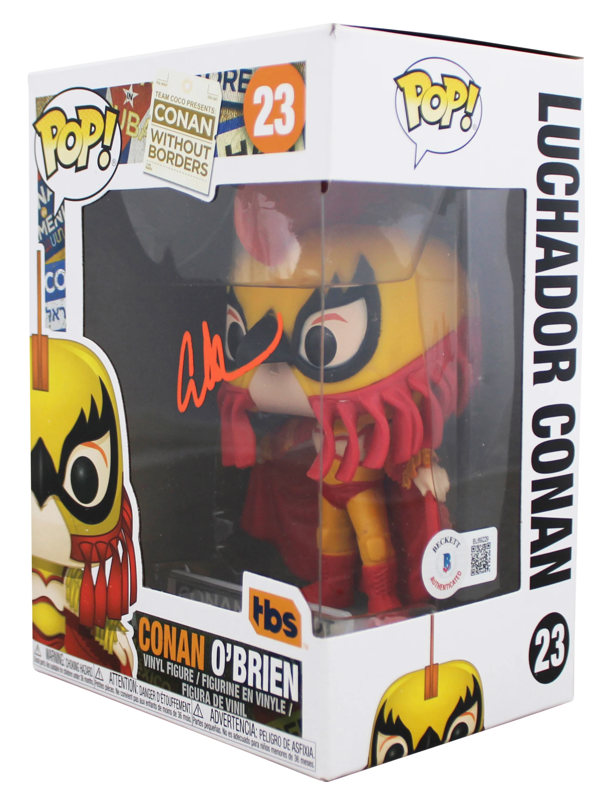 Conan O'Brien Signed Luchador Conan #23 Funko Pop Vinyl Figure BAS #BL69229 - Image 3