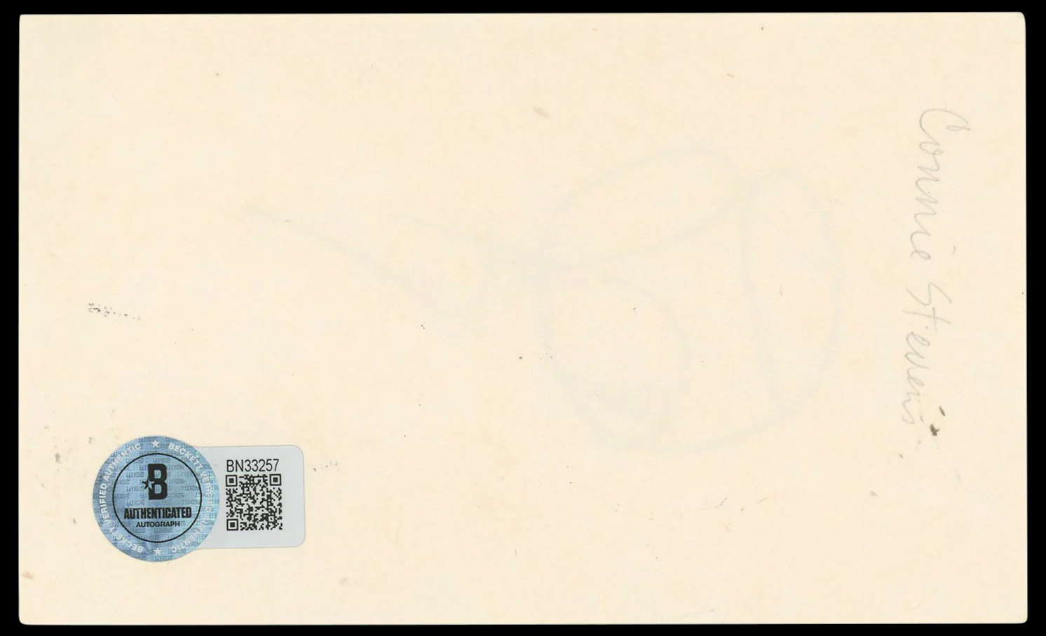 Connie Stevens Hawaiian Eye Authentic Signed 3x5 Index Card BAS #BN33257 - Image 3