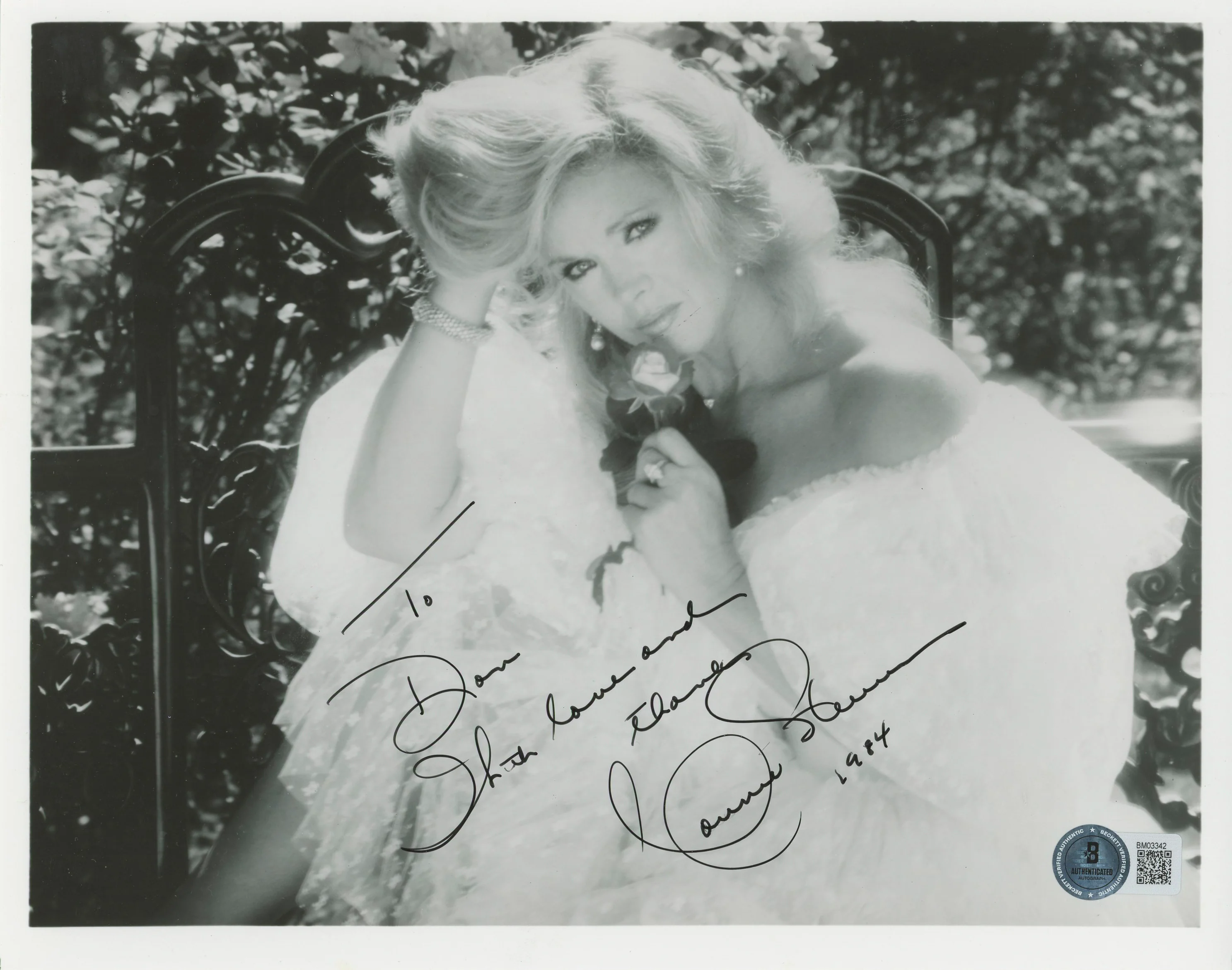 Connie Stevens Hawaiian Eye "To Don Thanks, 1984" Signed 8x10 Photo BAS #BM03342 - Image 2