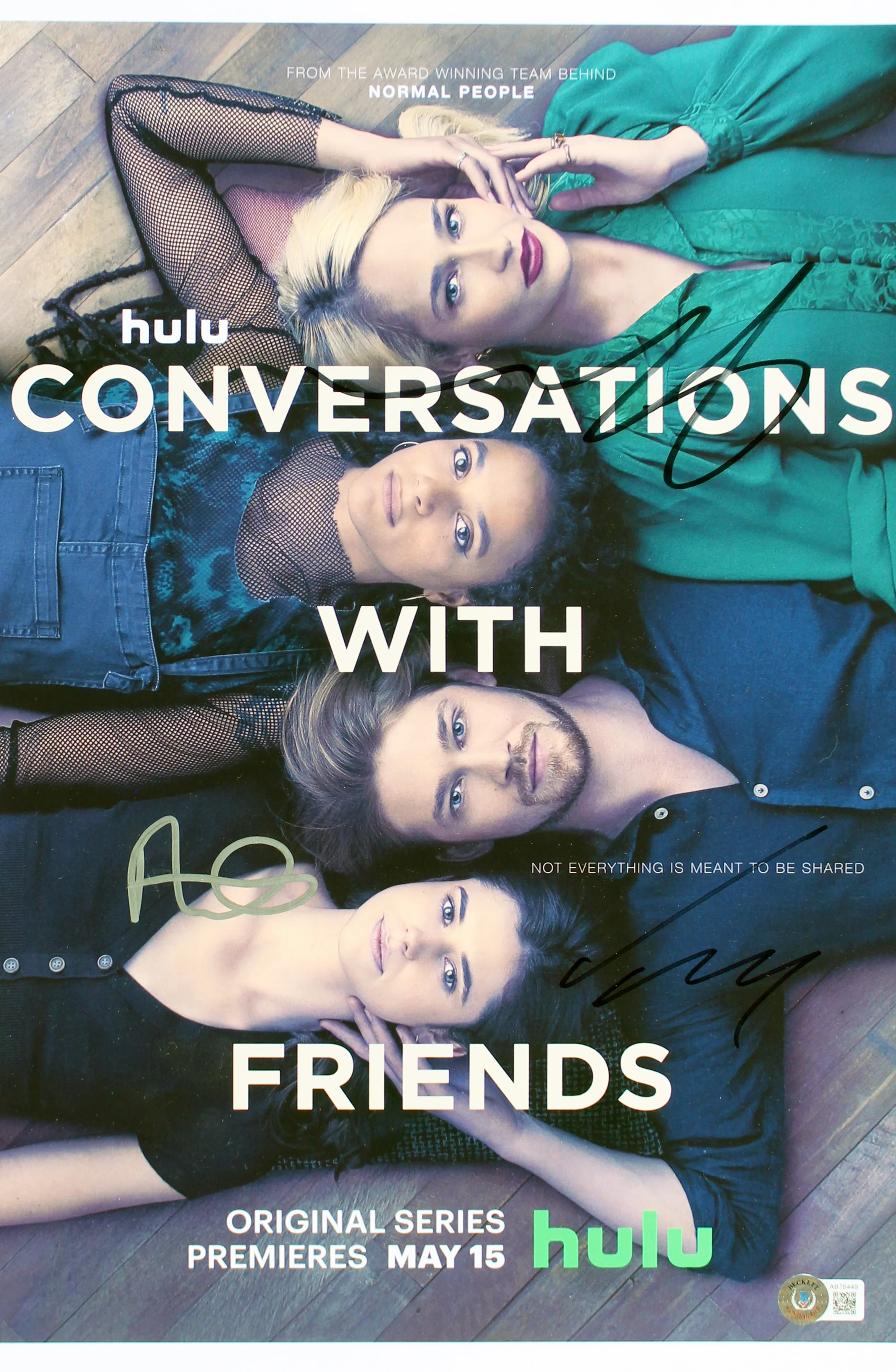 Conversations With Friends (3) Oliver, Kirke & Alwyn Signed 11x17 Photo BAS - Image 2